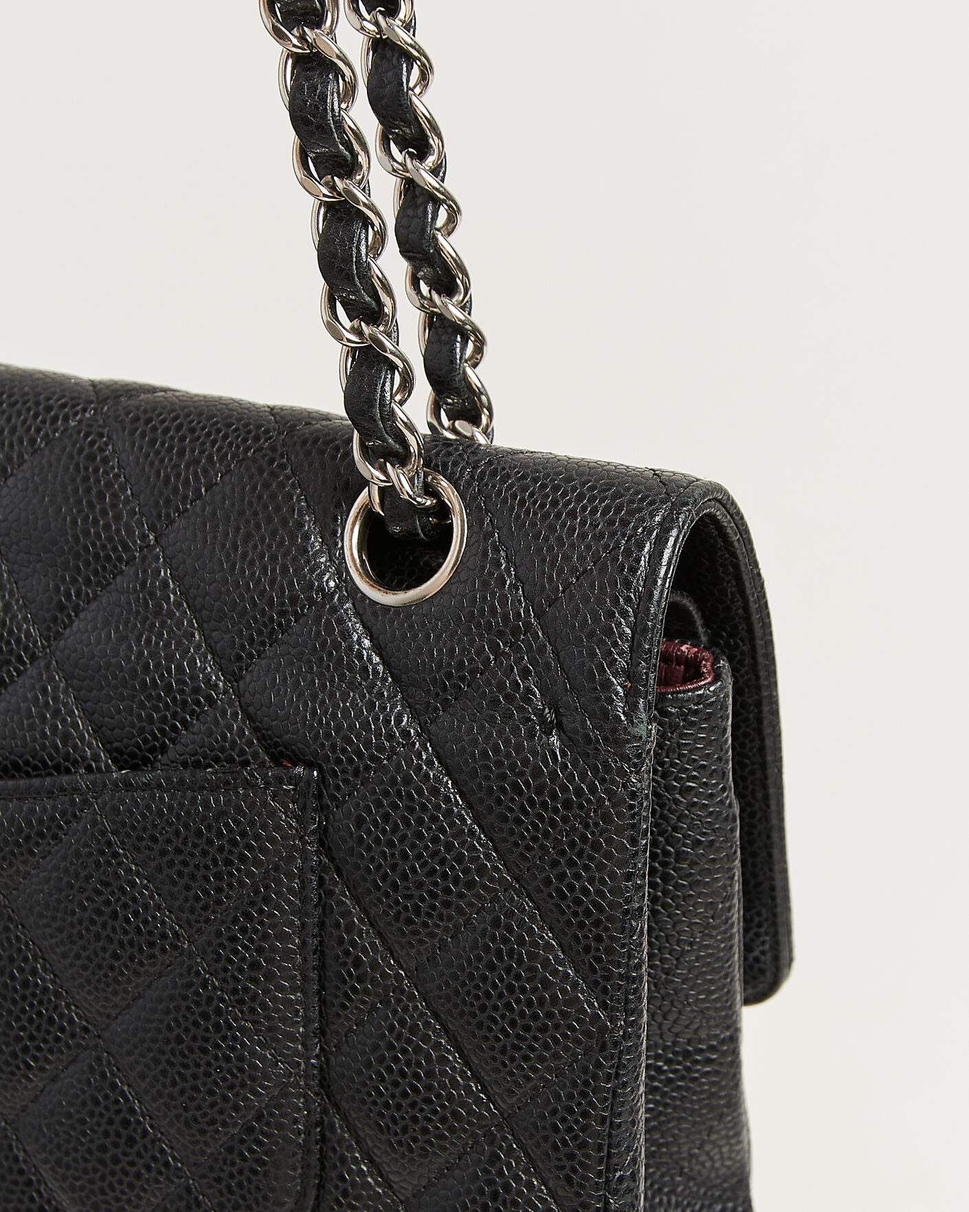 Herre | Pre-Owned & Vintage Bags | Chanel Pre-Owned | Classic Medium Single Flap Bag Caviar Black