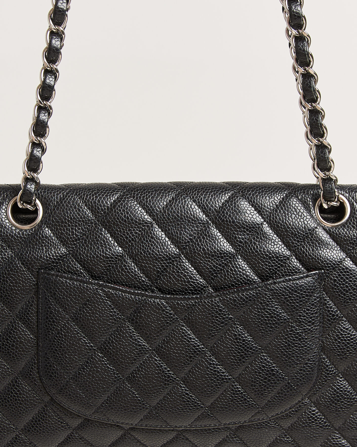 Herre | Pre-Owned & Vintage Bags | Chanel Pre-Owned | Classic Medium Single Flap Bag Caviar Black