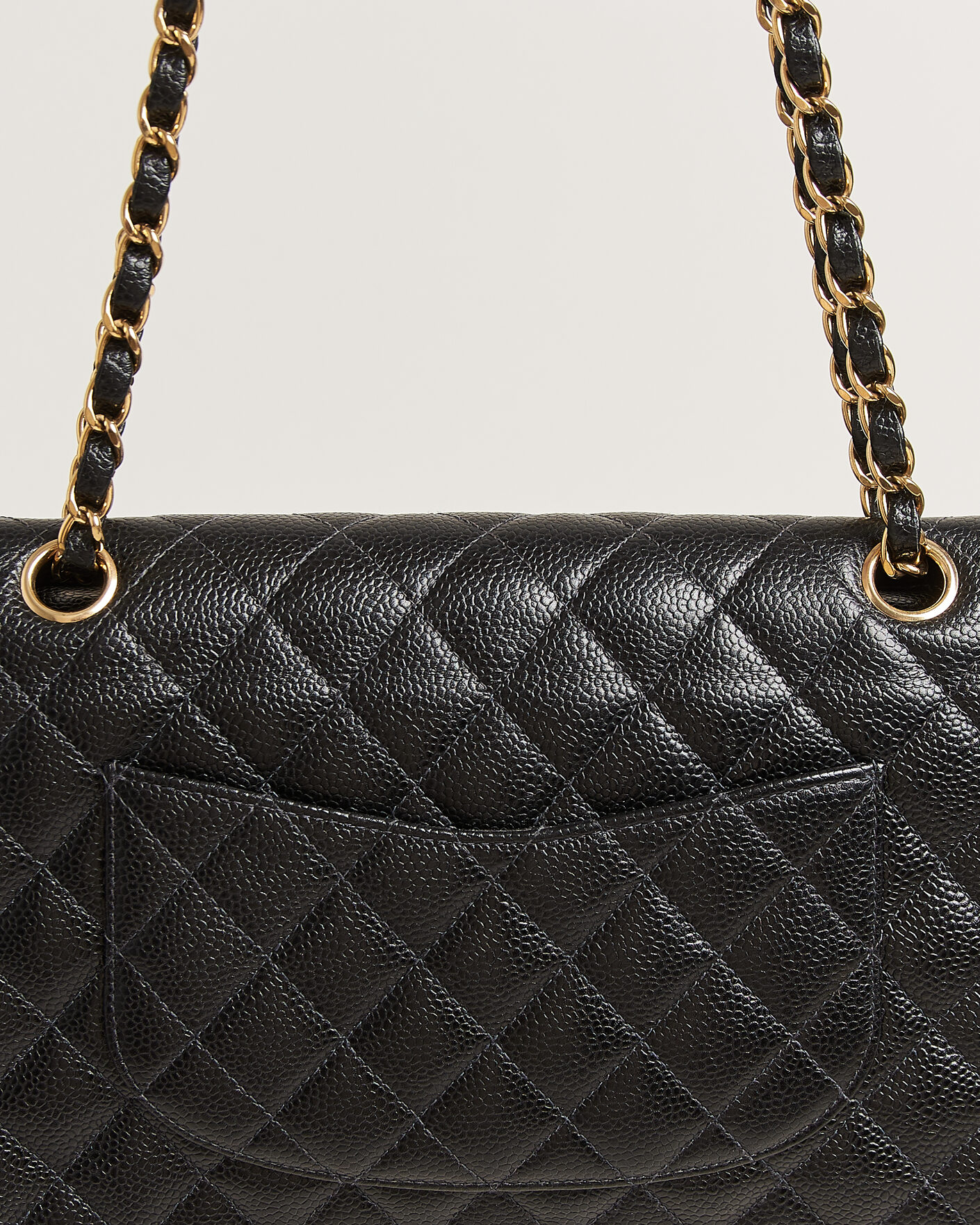 Herre | Pre-Owned & Vintage Bags | Chanel Pre-Owned | Classic Medium Double Flap Bag Caviar Black