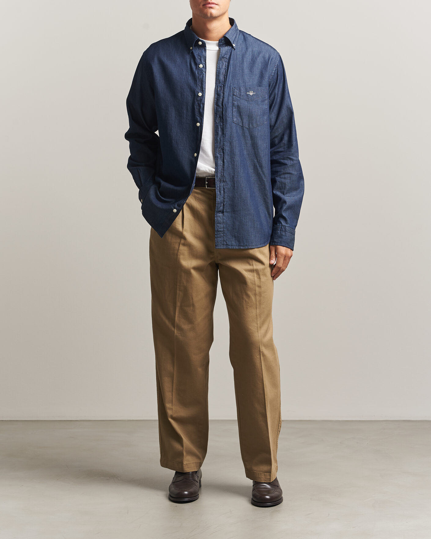 Herre | Skjorter | Gant | Regular Fit Indigo Shirt Dark Indigo