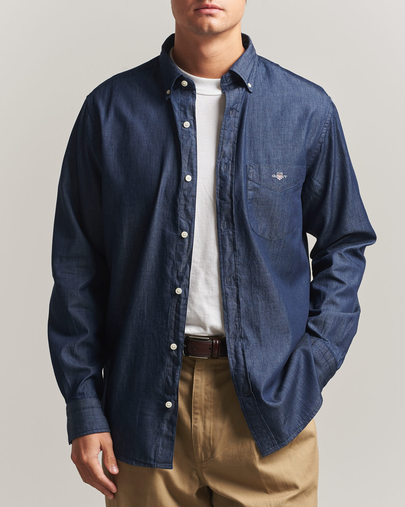 Herre | Skjorter | Gant | Regular Fit Indigo Shirt Dark Indigo