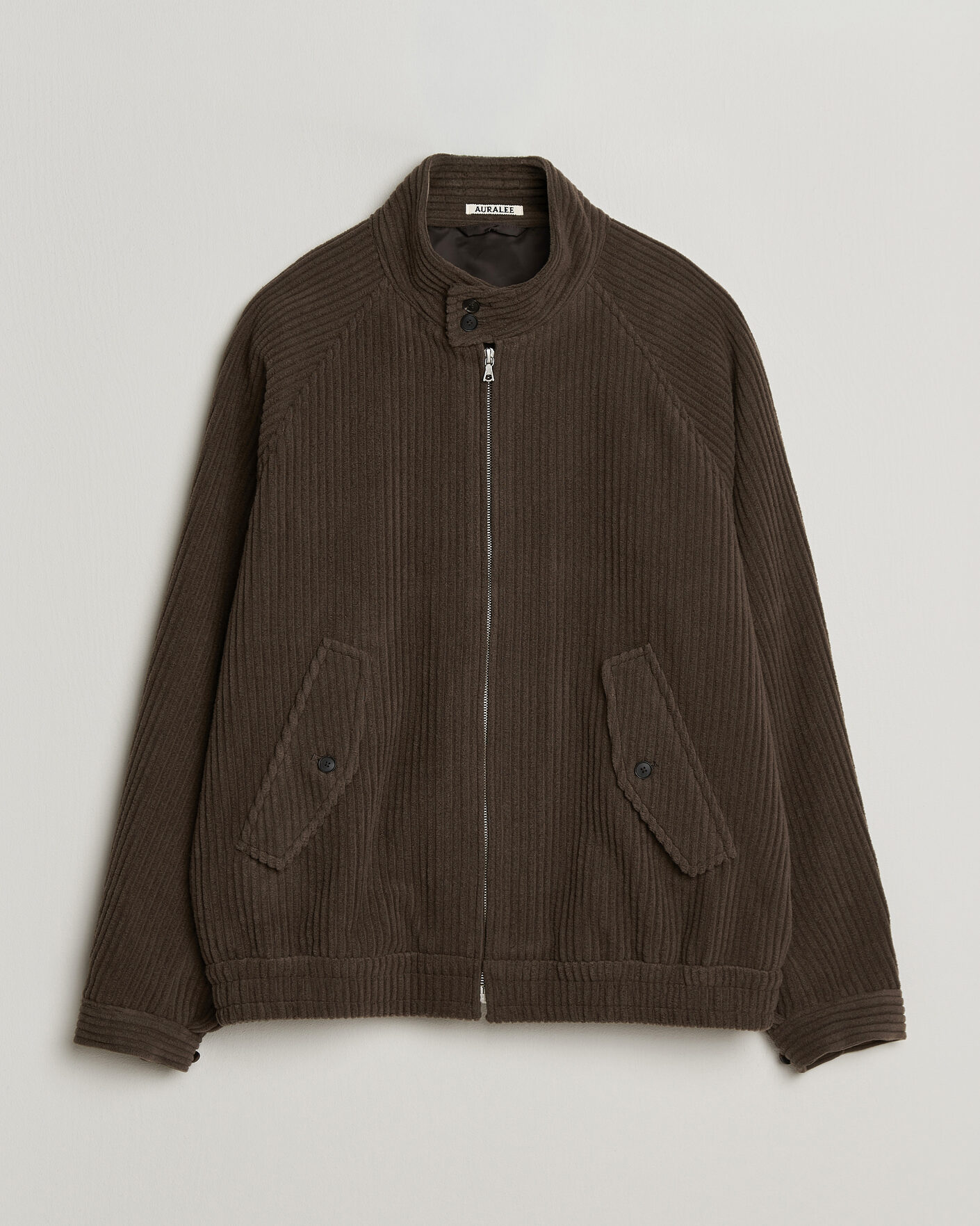Herre | Jakker | Auralee | Wool Cashmere Corduroy Zip Jacket Smoky Brown