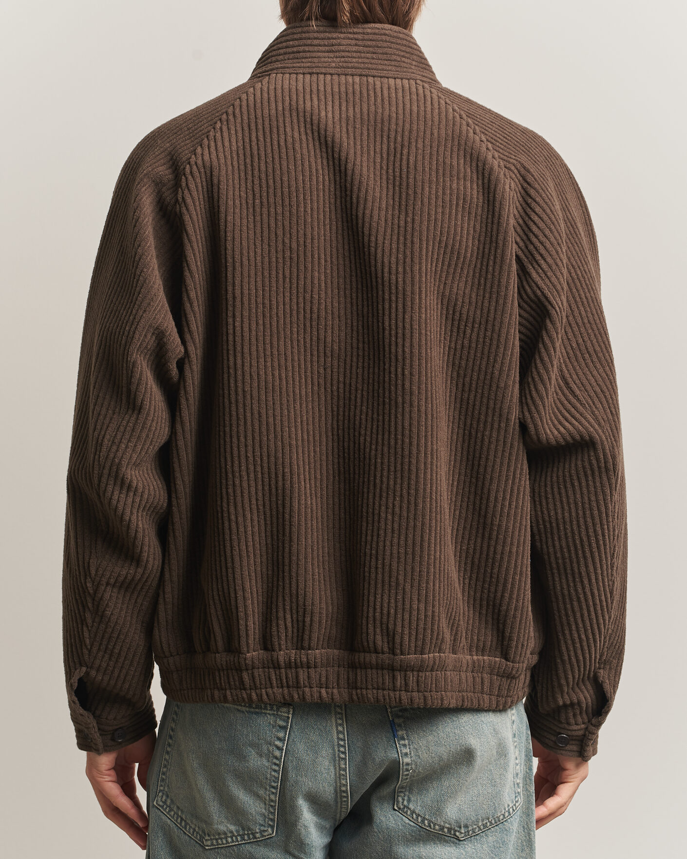 Herre | Jakker | Auralee | Wool Cashmere Corduroy Zip Jacket Smoky Brown
