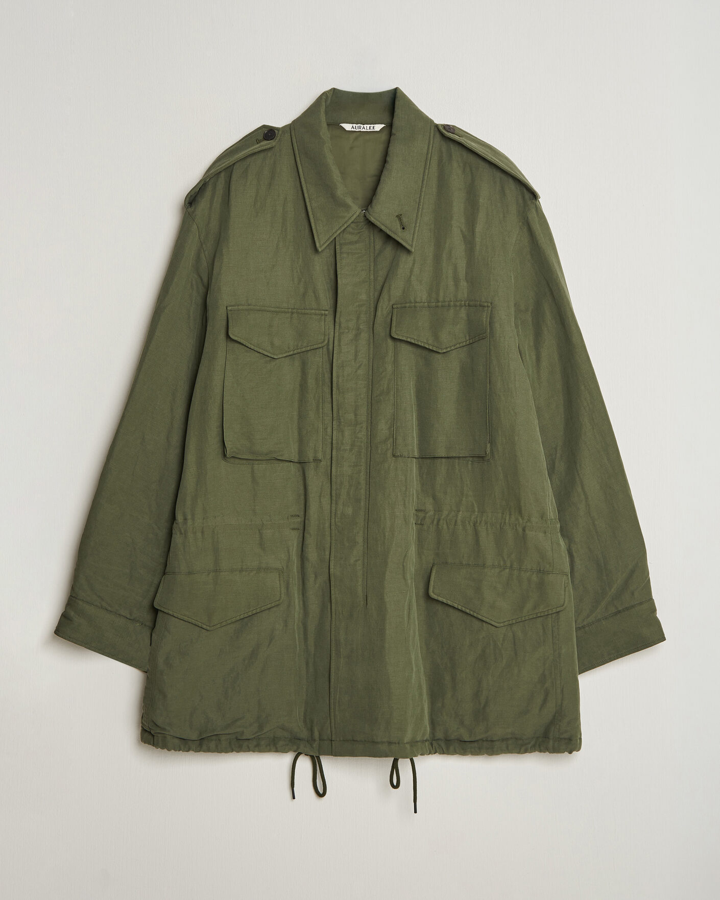 Herre | Jakker | Auralee | Brushed Padded Military Jacket Olive
