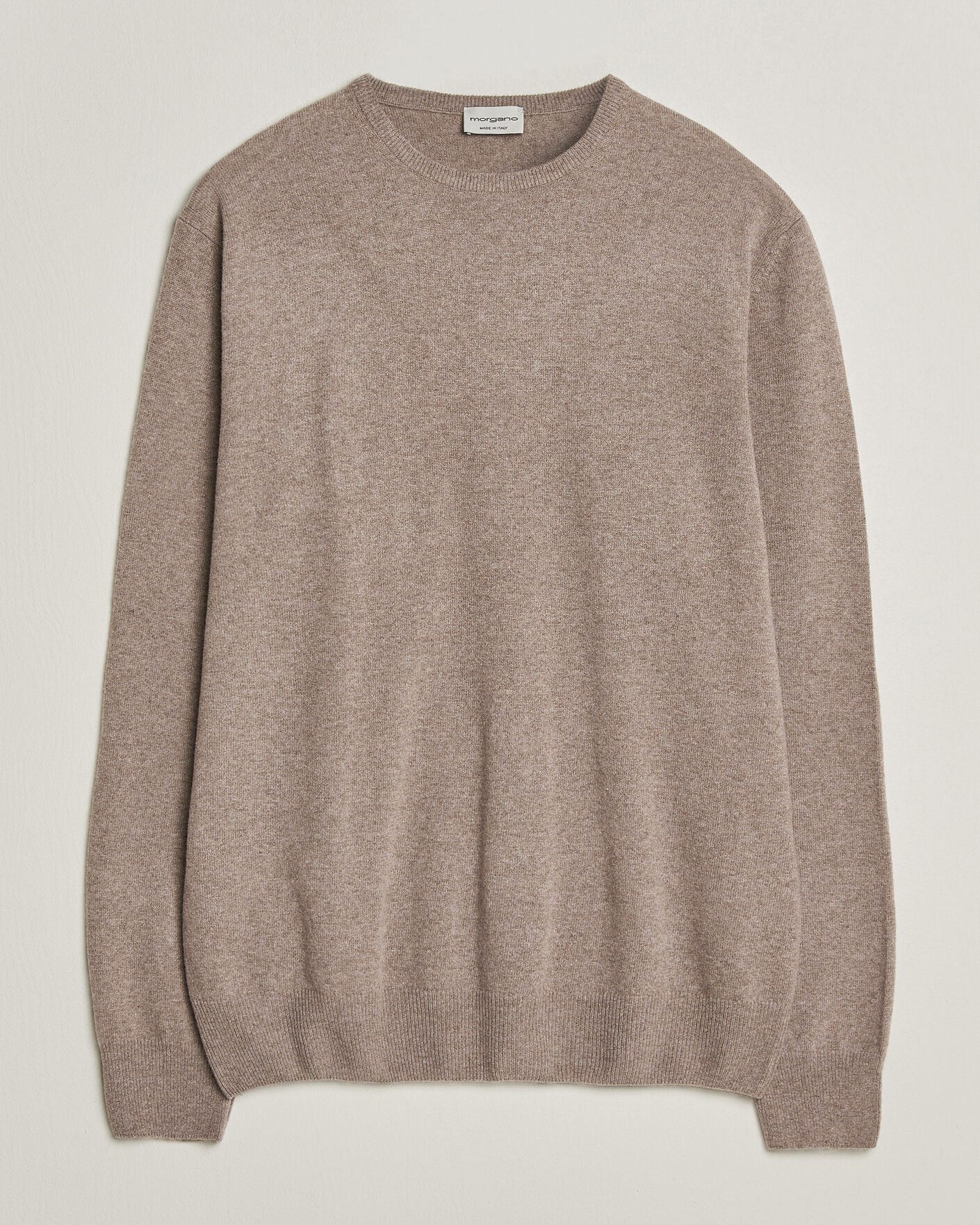 Herre | Trøjer | Morgano | Wool/Cashmere Crewneck Walnut