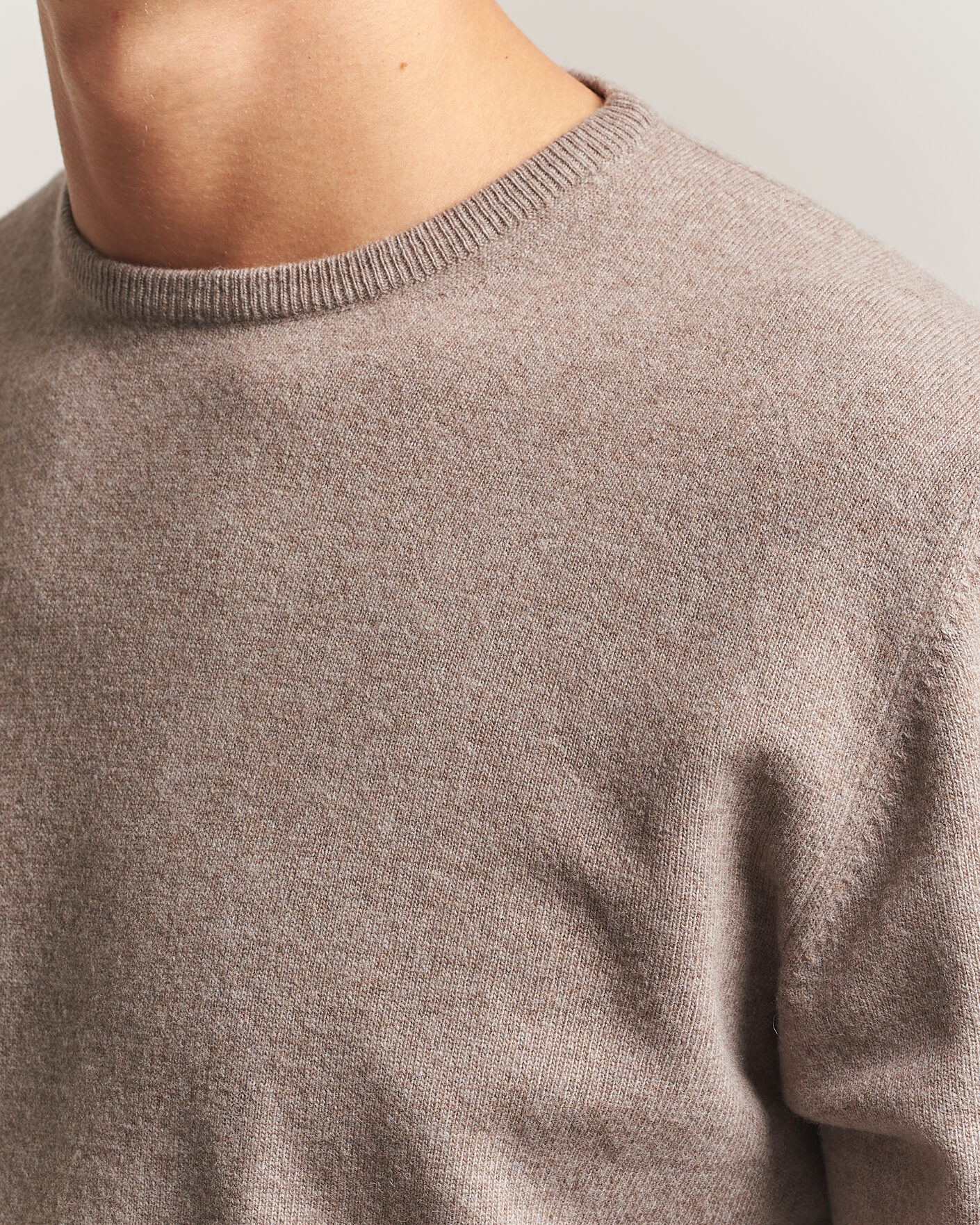 Herre | Trøjer | Morgano | Wool/Cashmere Crewneck Walnut