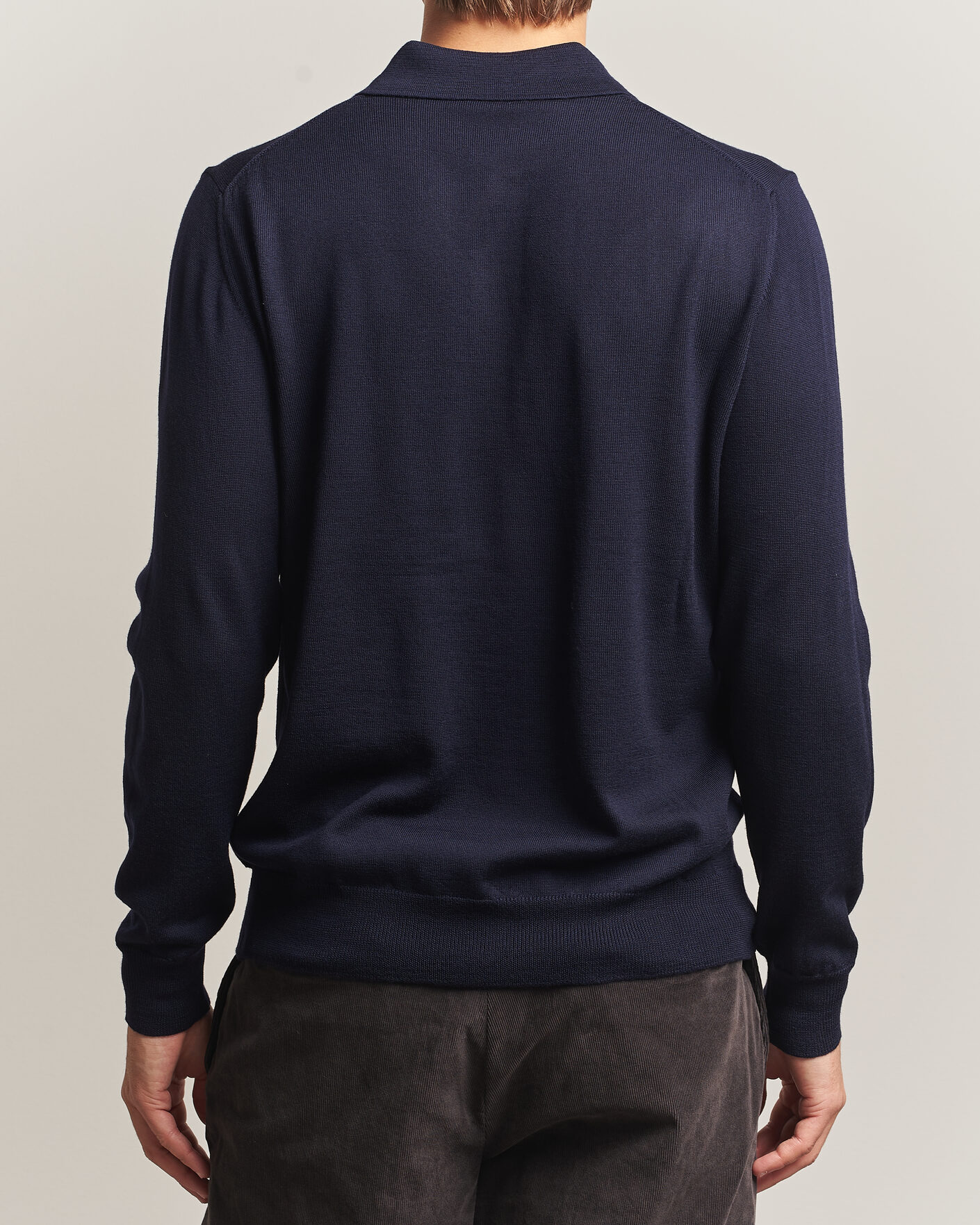 Herre | Trøjer | Morgano | Extra Fine Merino Wool Polo Navy