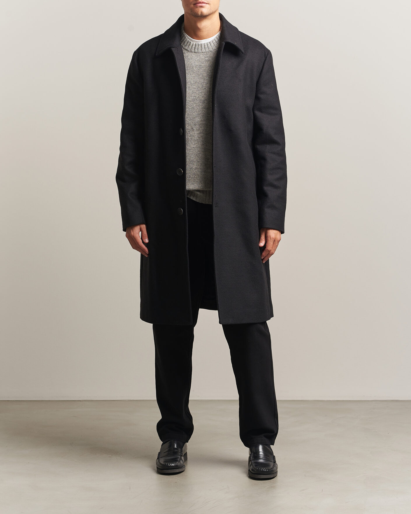 Herre | Jakker | A Day's March | Shamrock Wool Car Coat Black