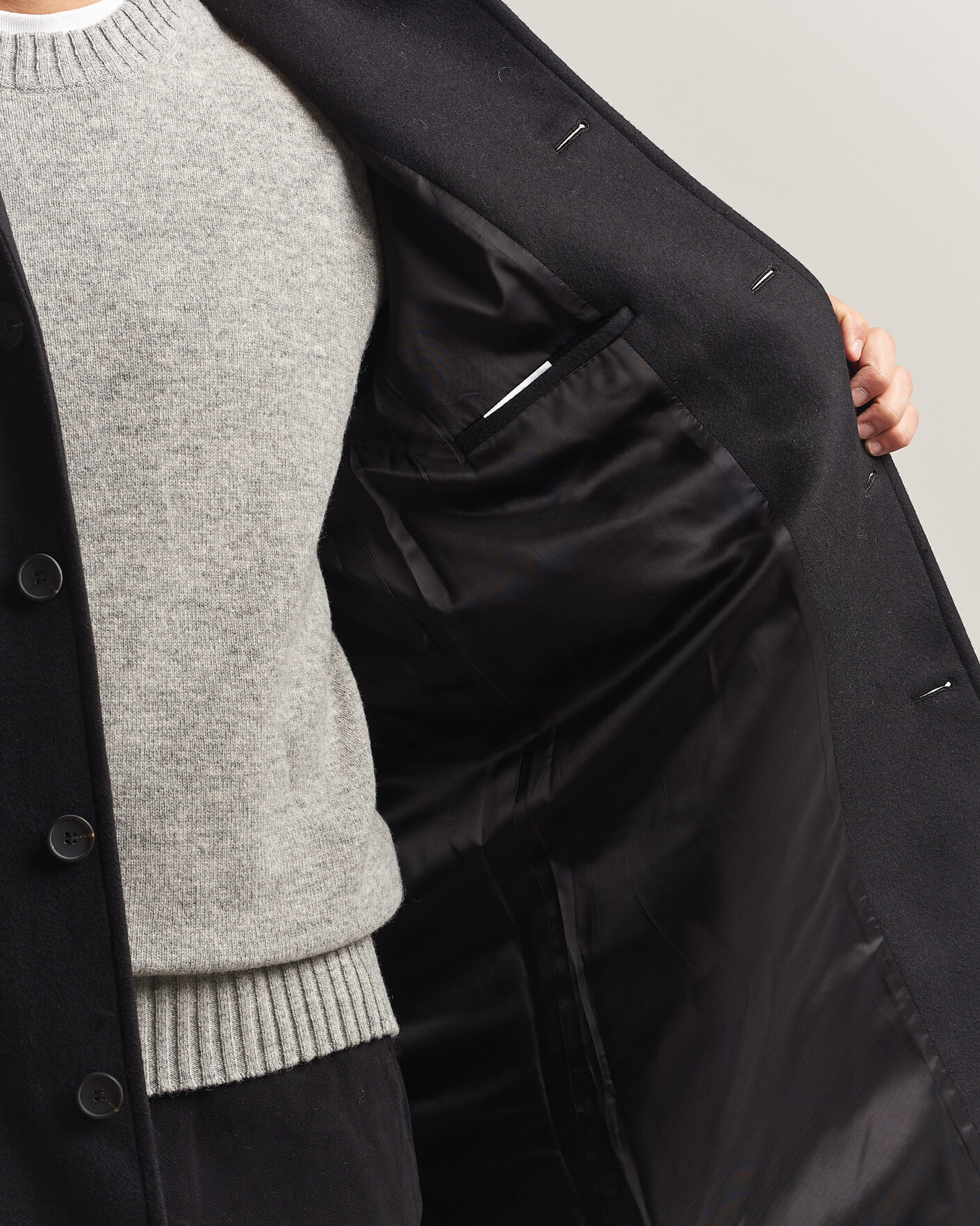 Herre | Jakker | A Day's March | Shamrock Wool Car Coat Black