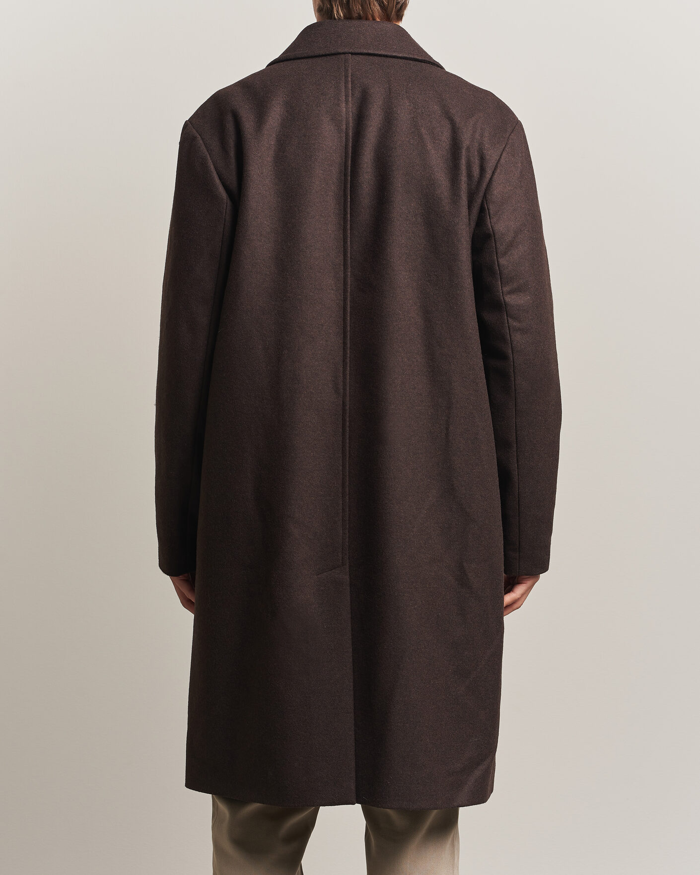 Herre | Jakker | A Day's March | Shamrock Wool Car Coat Dark Brown