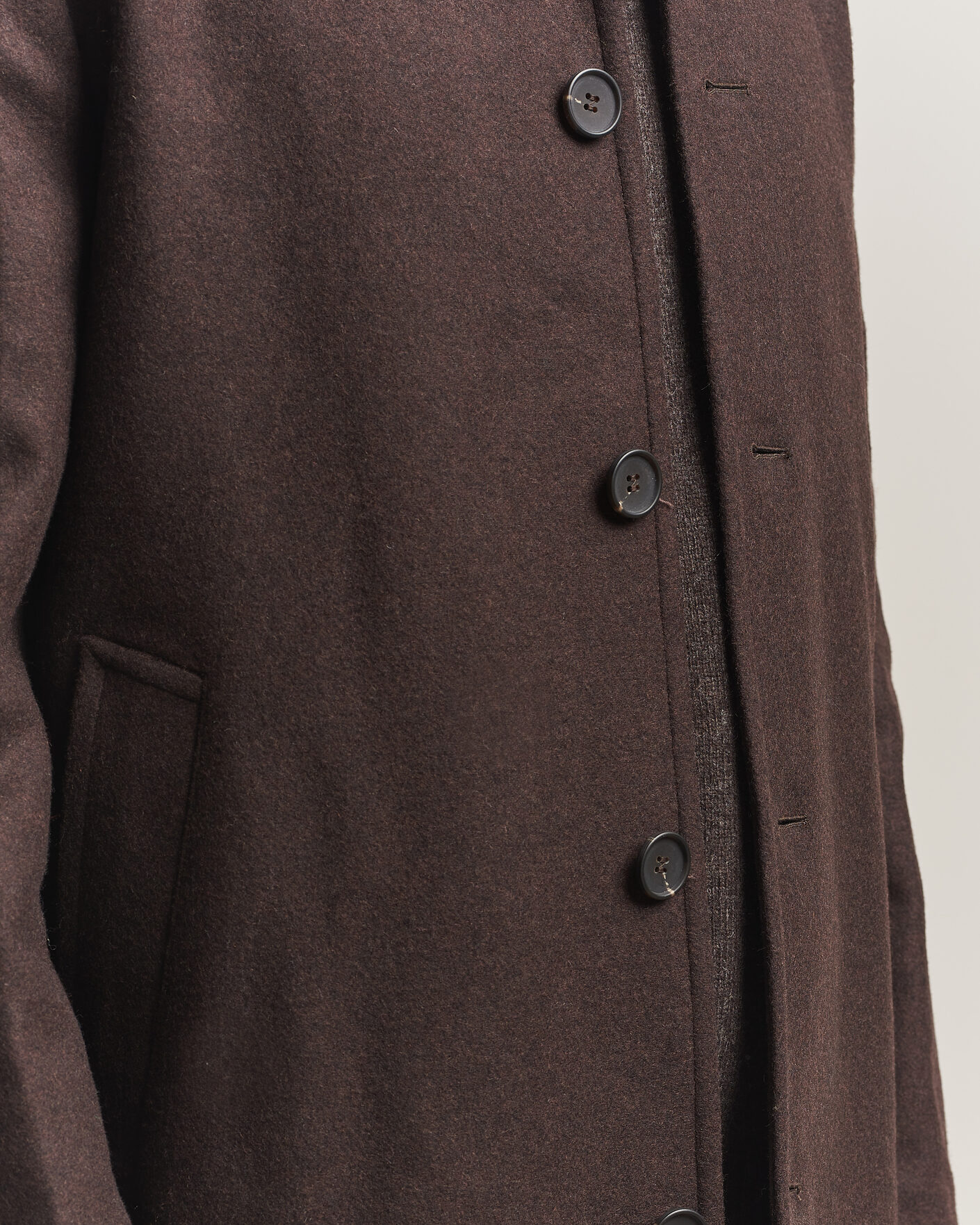 Herre | Jakker | A Day's March | Shamrock Wool Car Coat Dark Brown