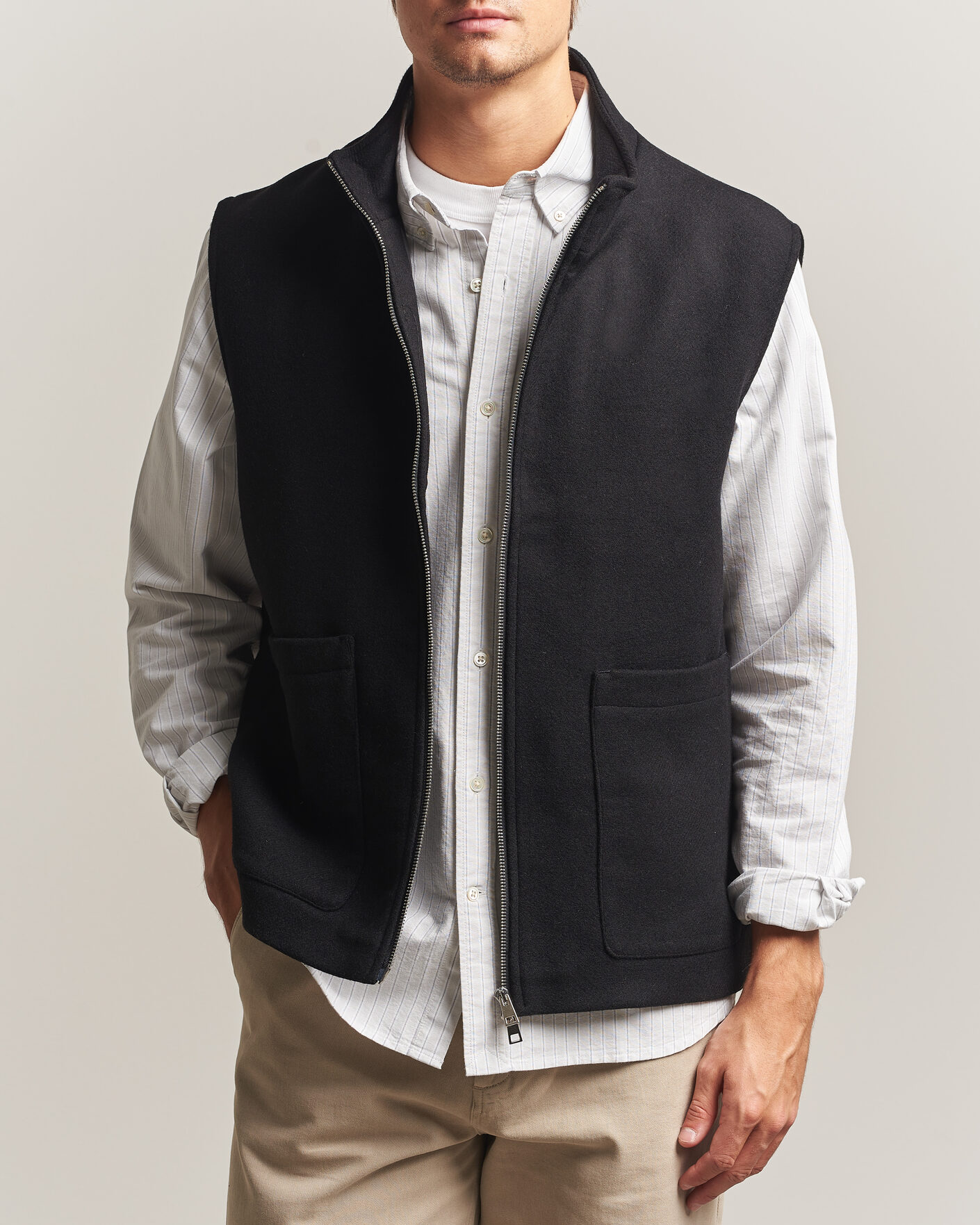 Herre | Veste | A Day's March | Canora Lined Wool Vest Black