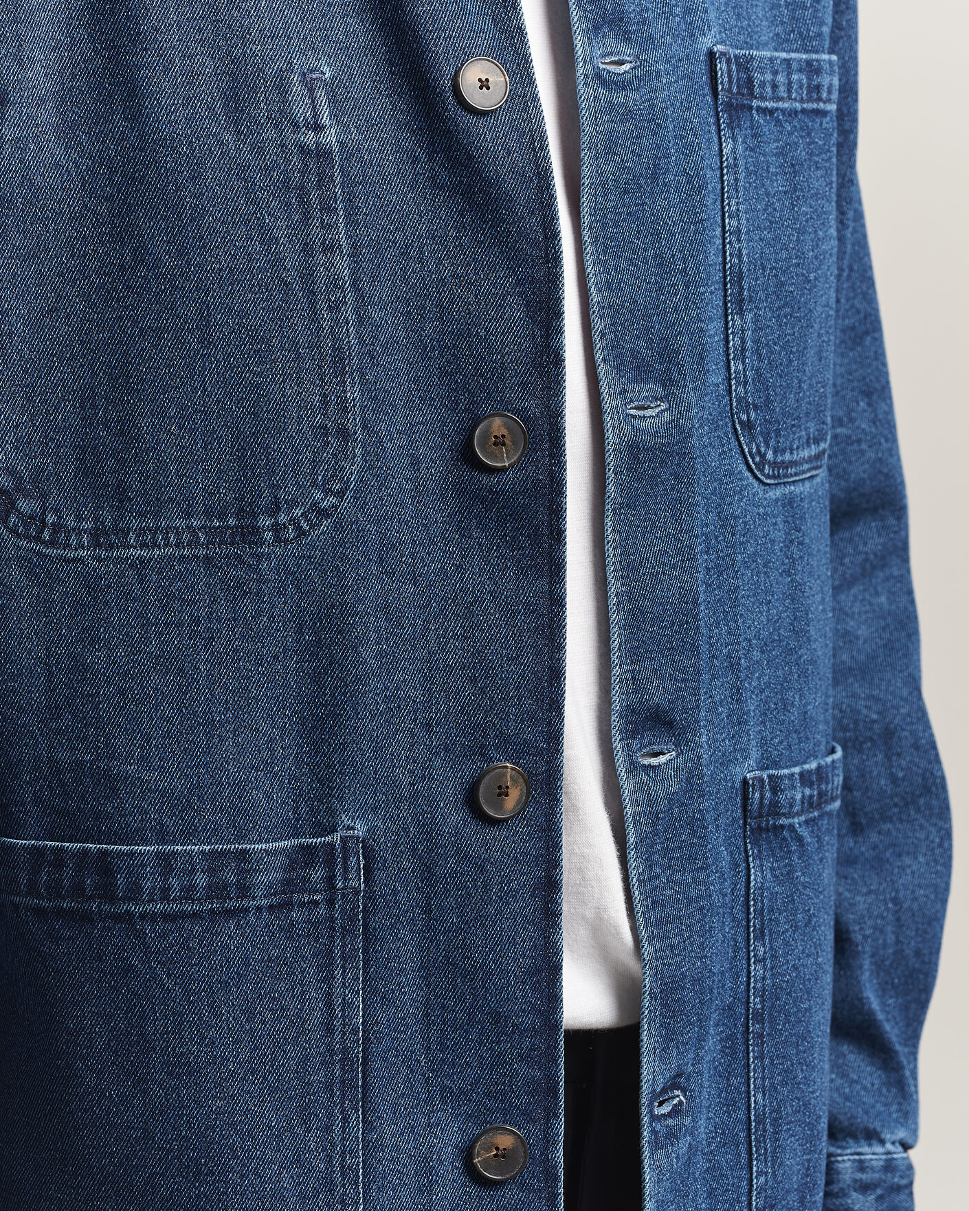 Herre | Skjorter | A Day's March | Algot Denim Overshirt Dark Blue Wash