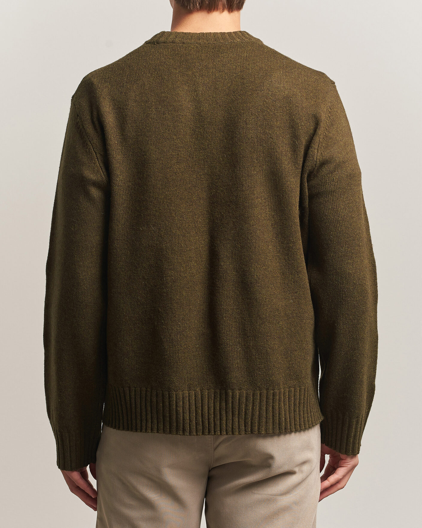 Herre | Trøjer | A Day's March | Marlow Lambswool Sweater Forest Green