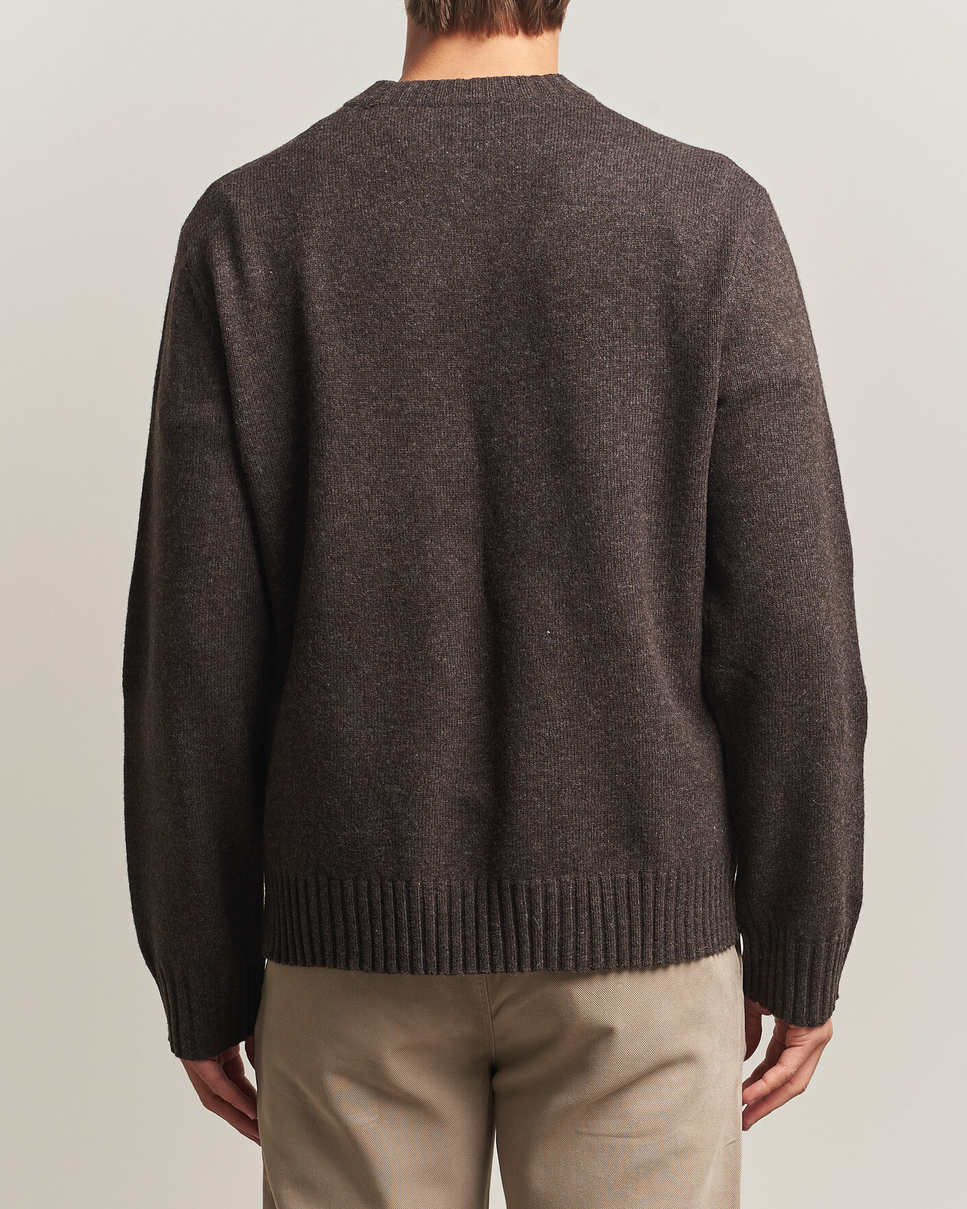 Herre | Trøjer | A Day's March | Marlow Lambswool Sweater Dark Brown