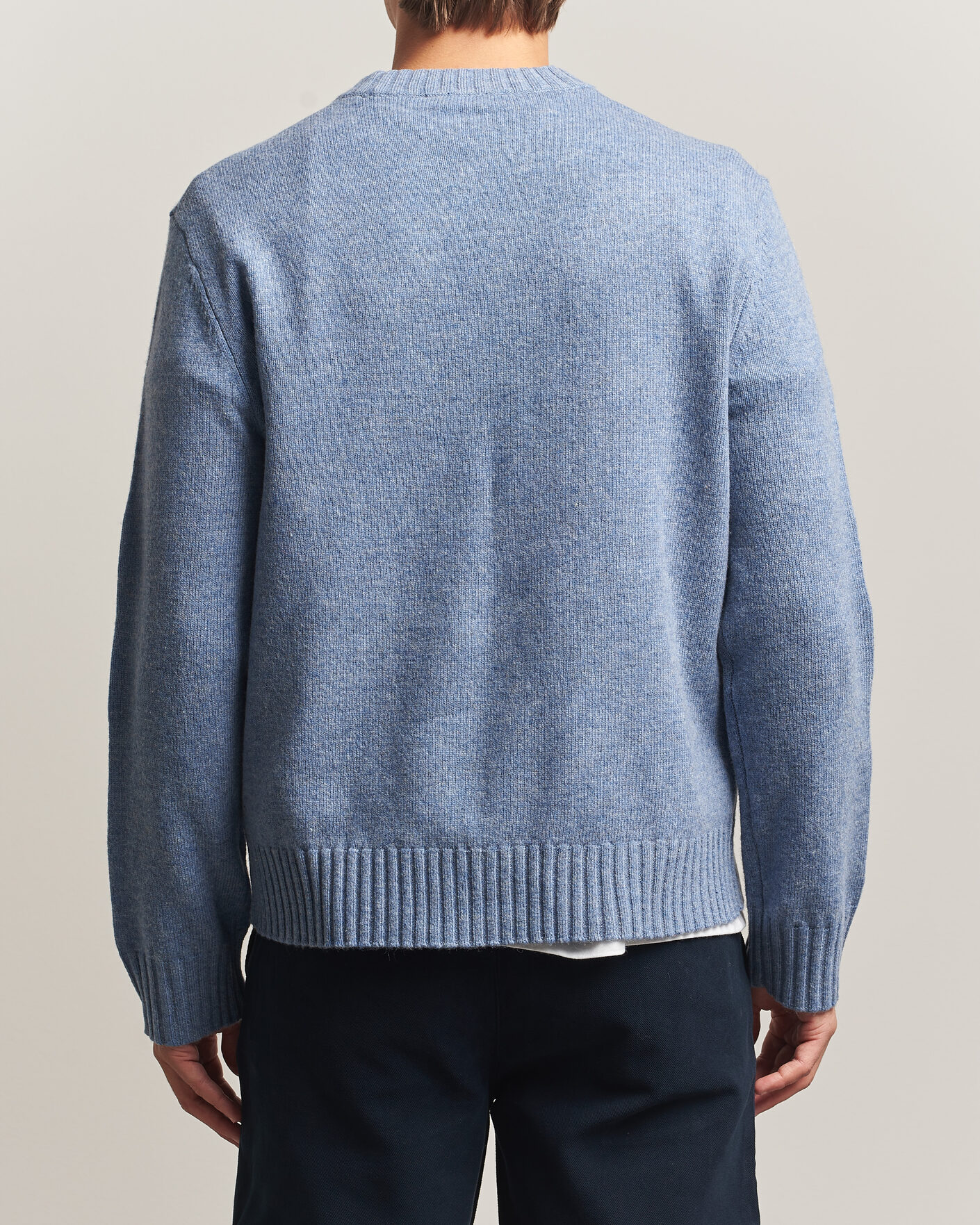 Herre | Trøjer | A Day's March | Marlow Lambswool Sweater Misty Blue