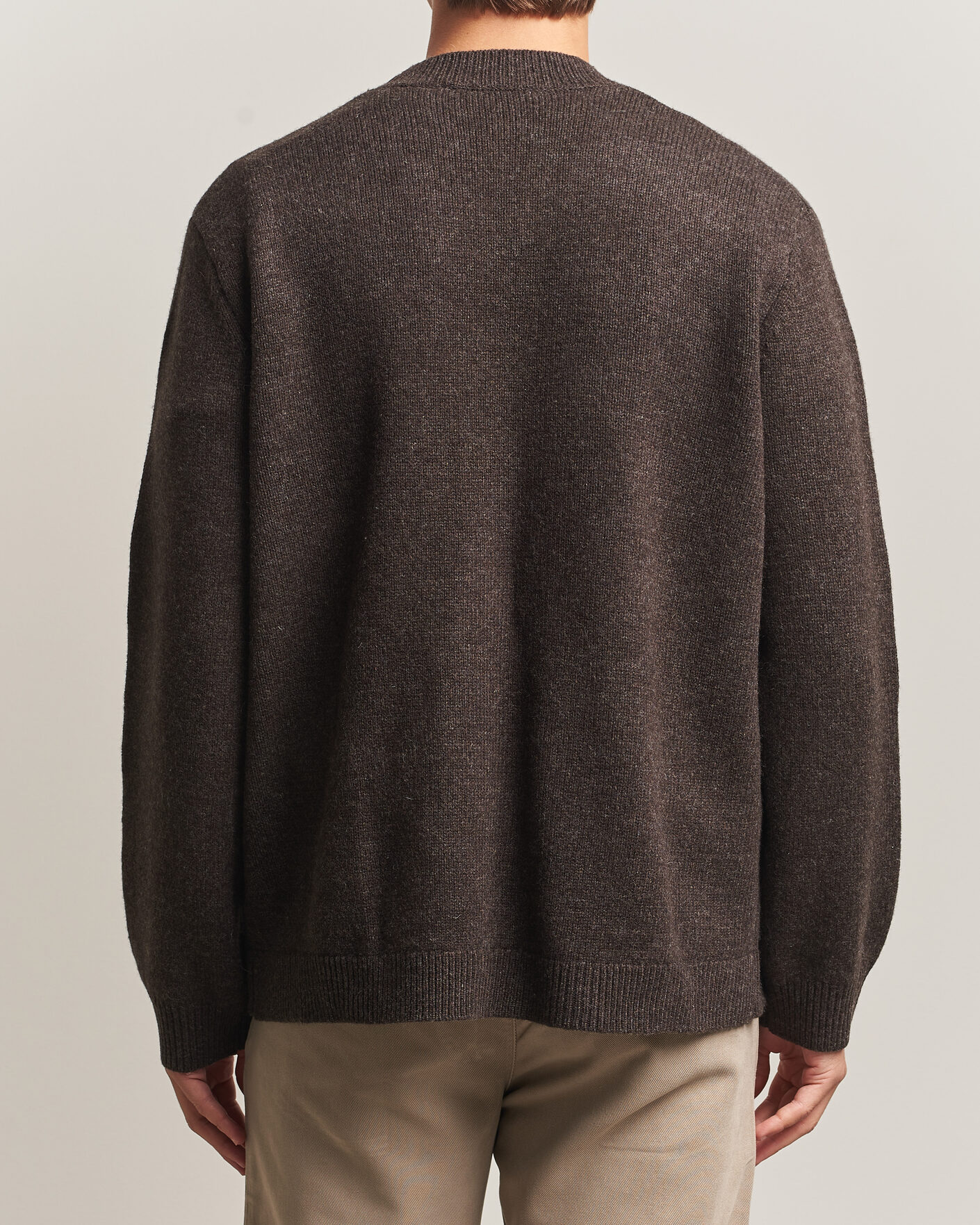 Herre | Trøjer | A Day's March | Jarrow Lambswool Cardigan Dark Brown