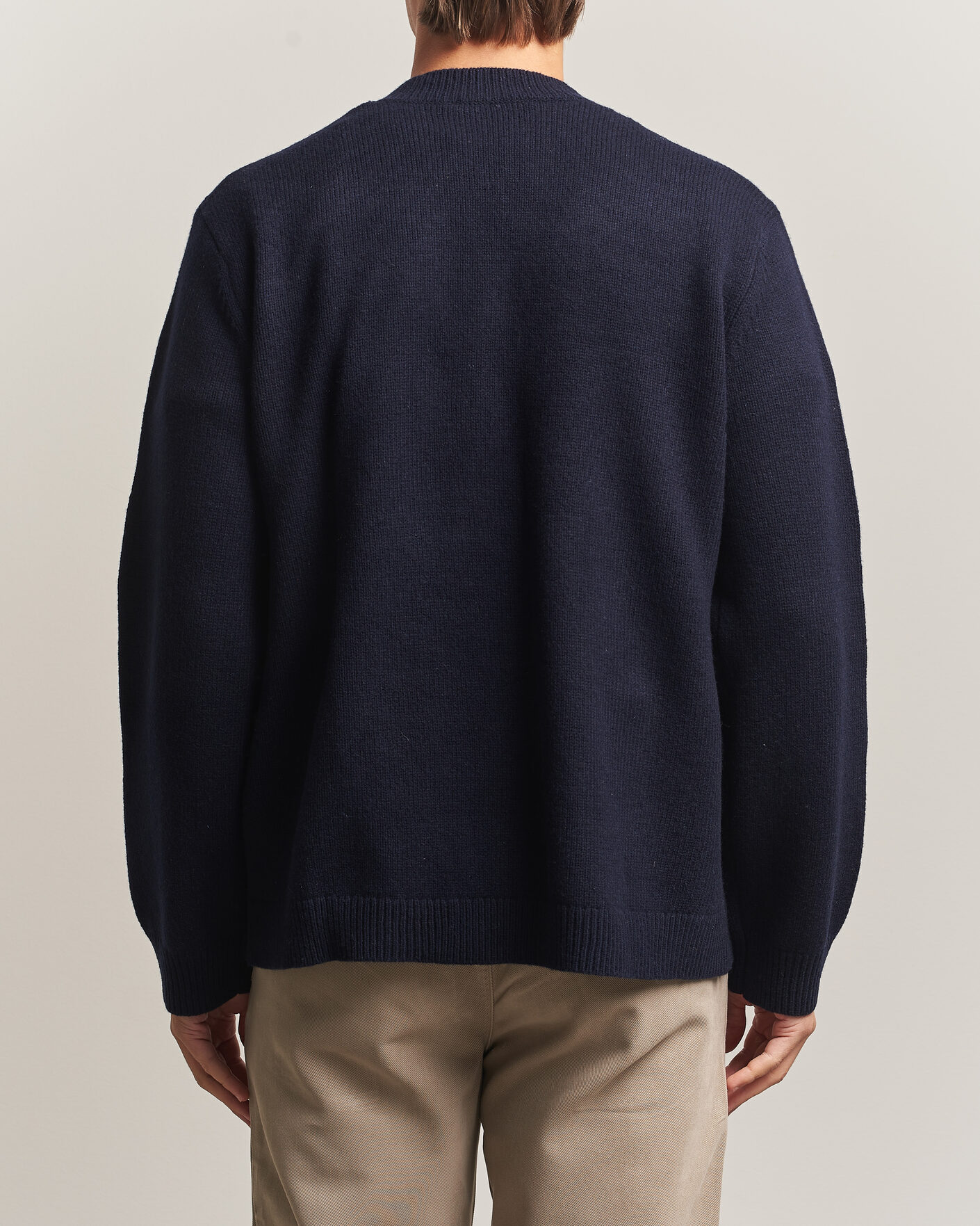 Herre | Trøjer | A Day's March | Jarrow Lambswool Cardigan Navy