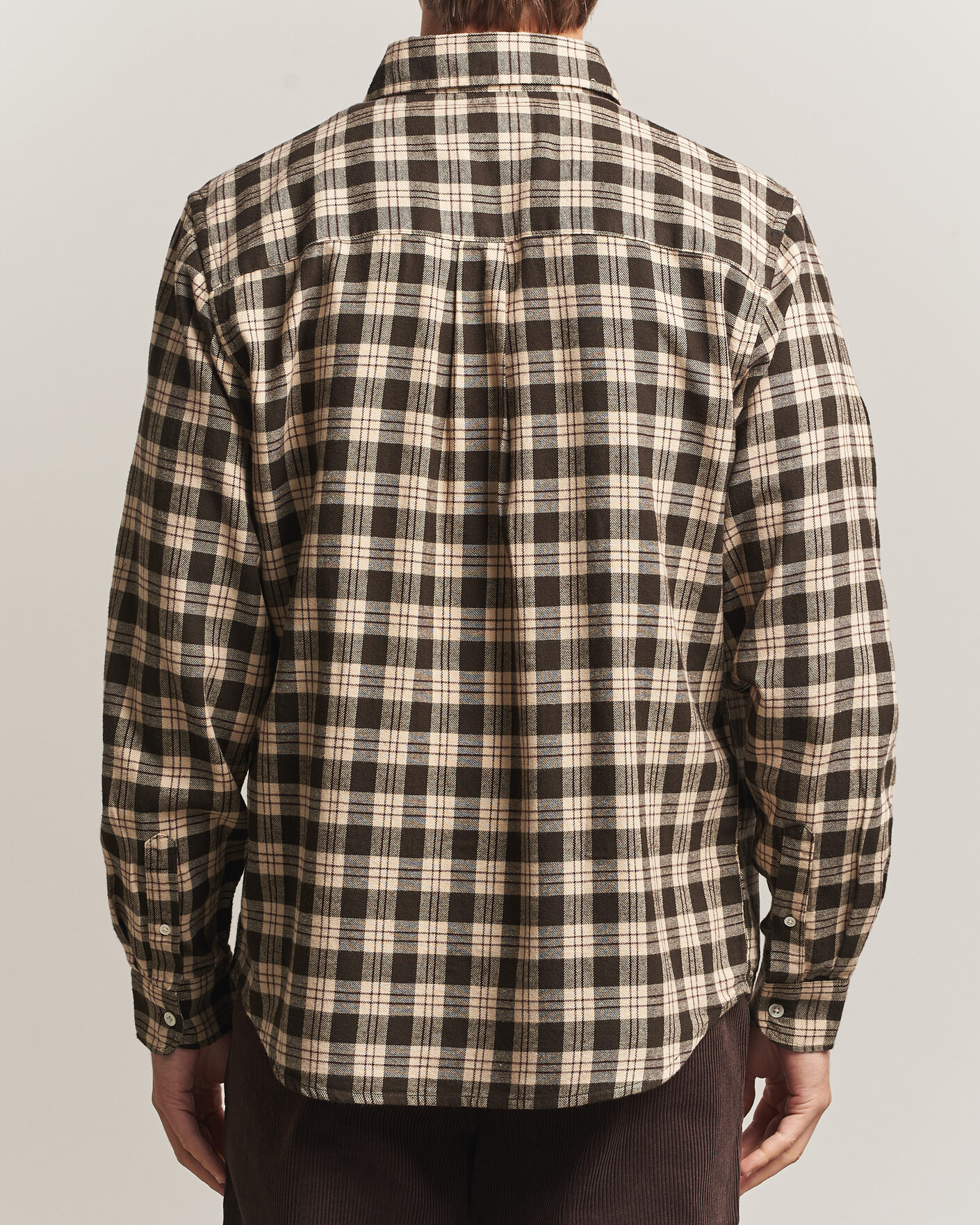 Herre | Skjorter | A Day's March | Classic Checked Flannel Shirt Brown/Sand
