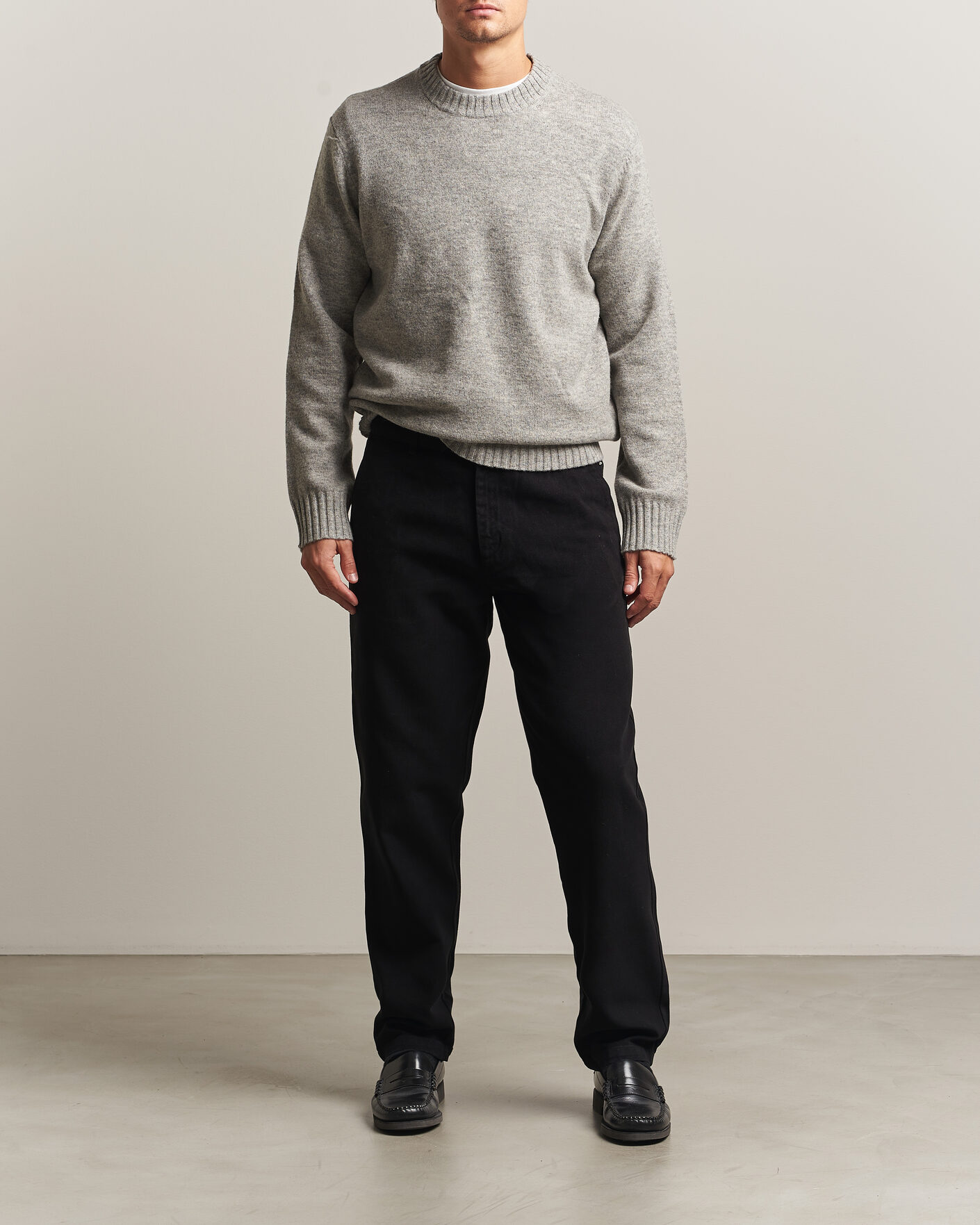 Herre | Bukser | A Day's March | Miller Cotton/Lyocell Trousers Black