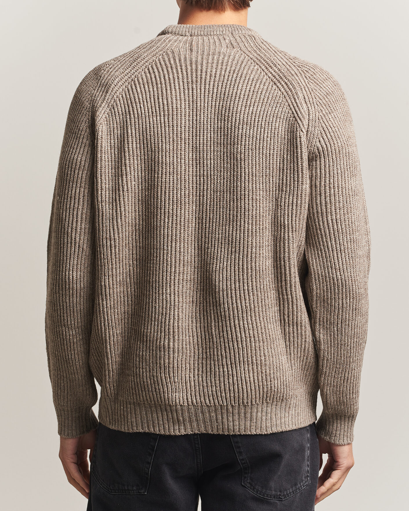 Herre | Trøjer | Peregrine | Ford Knitted Wool Jumper Light Brown