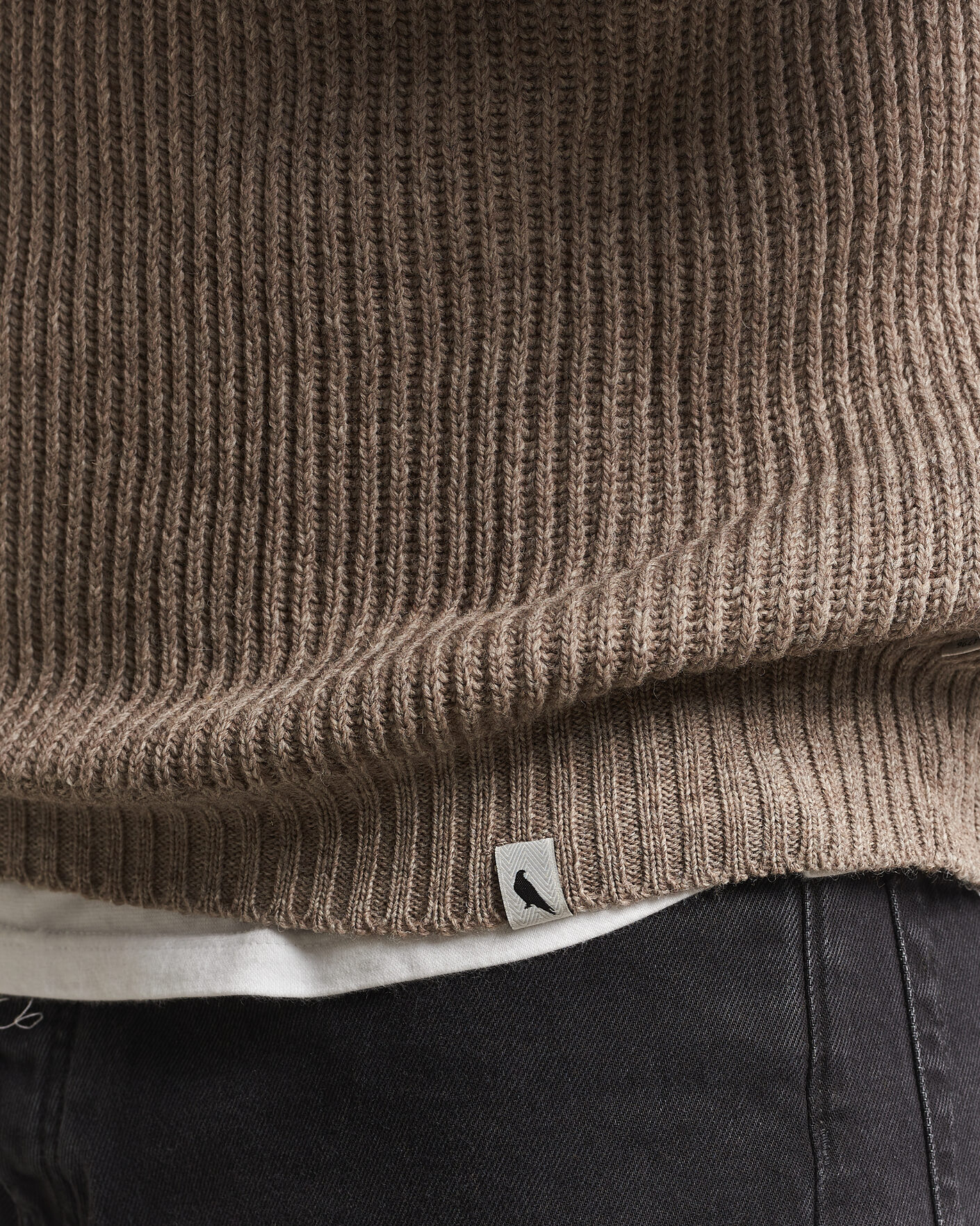 Herre | Trøjer | Peregrine | Ford Knitted Wool Jumper Light Brown