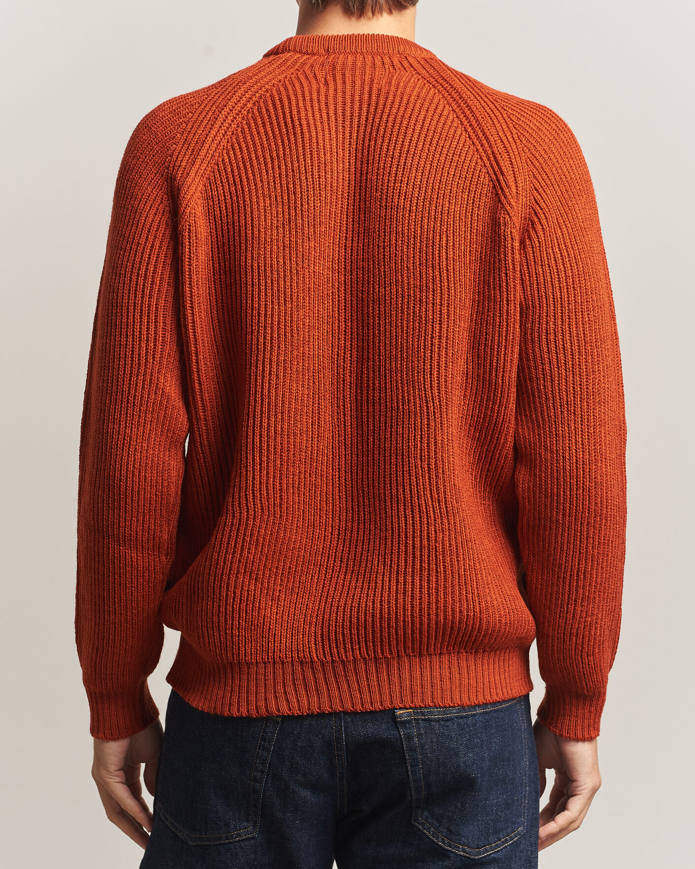 Herre | Trøjer | Peregrine | Ford Knitted Wool Jumper Orange