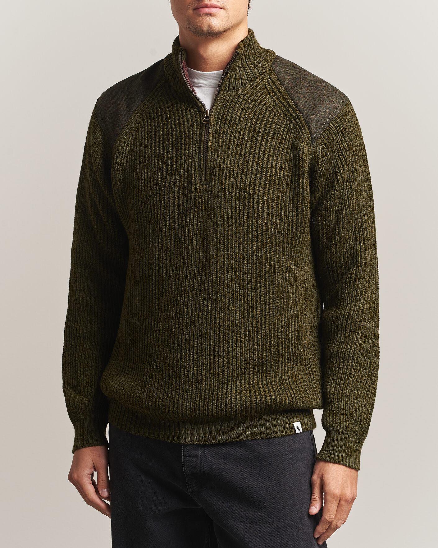 Herre | Trøjer | Peregrine | Foxton Quarter Zip Jumperr Olive
