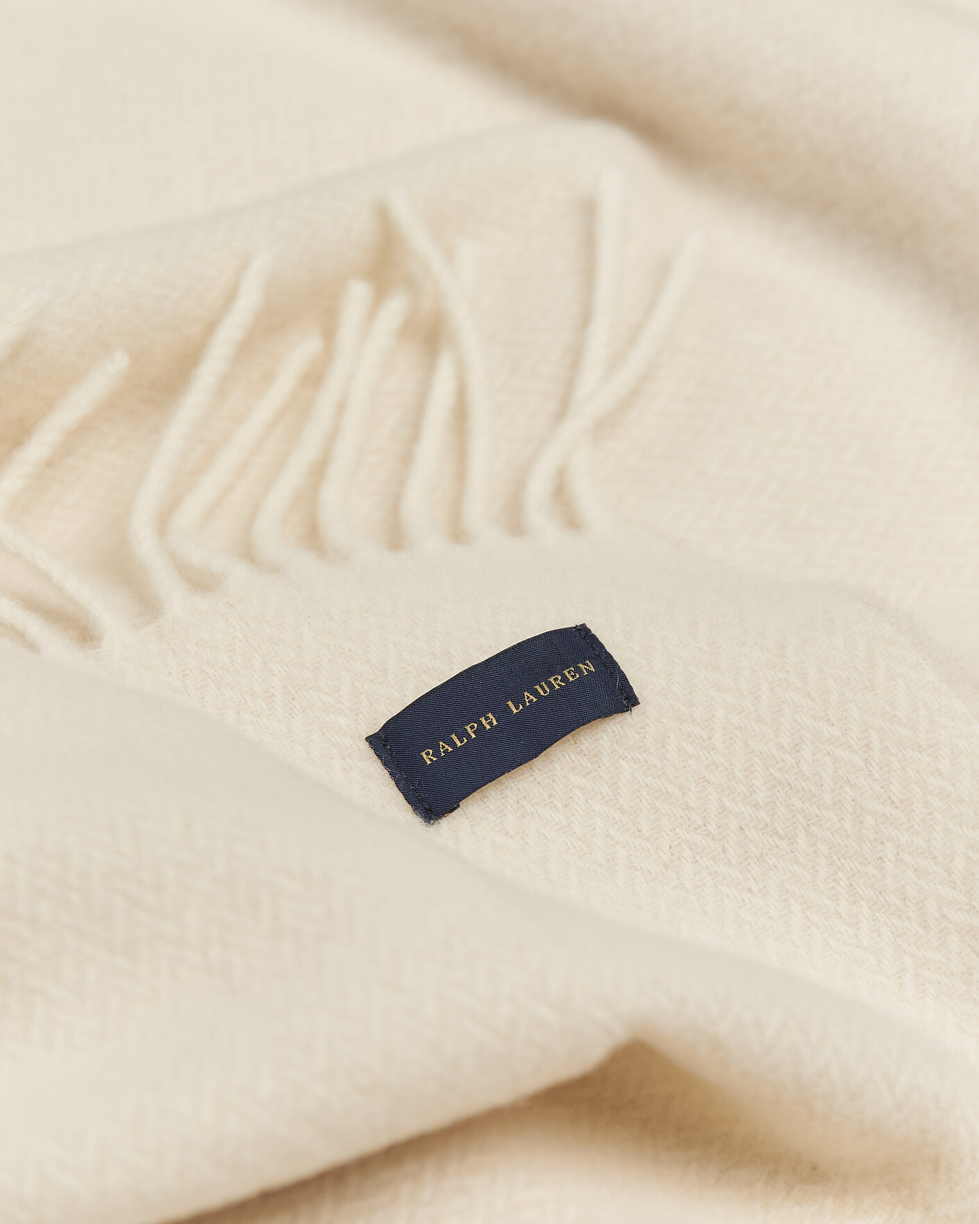 Herre | Tekstiler | Ralph Lauren Home | Jax Wool/Cashmere Throw Blanket True Cream