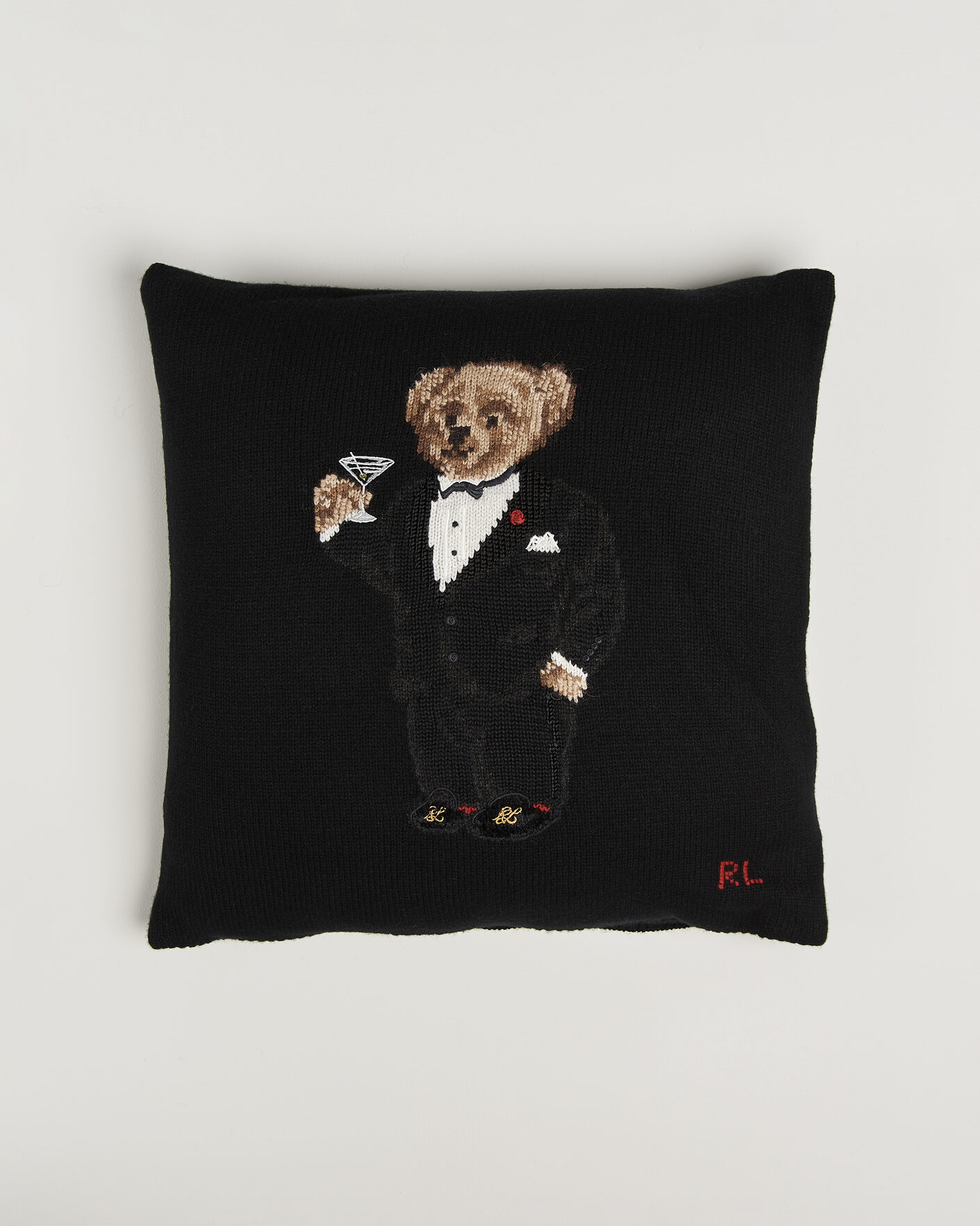 Herre | Til hjemmet | Ralph Lauren Home | Martini Bear Wool Pillow Black