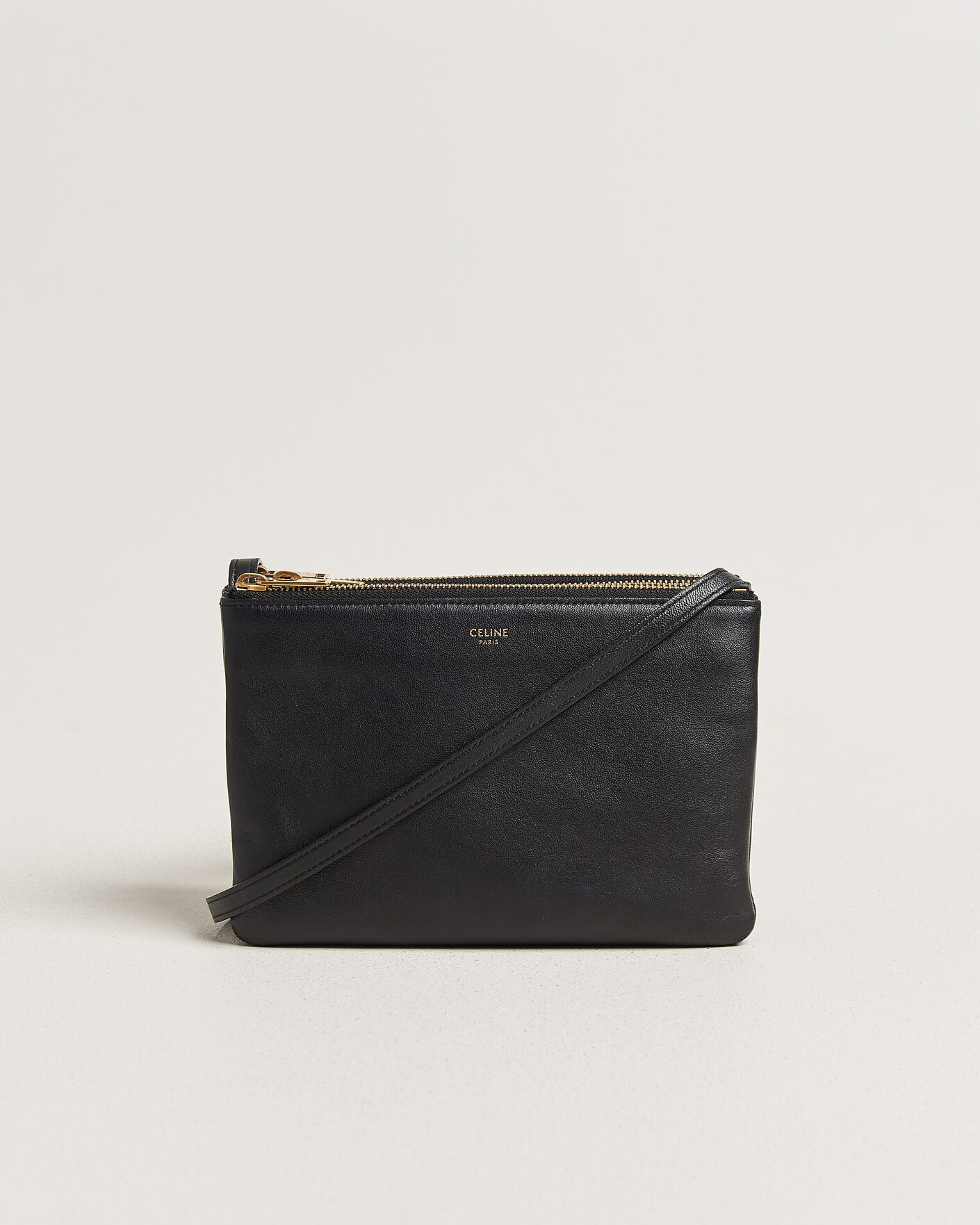 Herre | Pre-Owned & Vintage Bags | Celine Pre-Owned | Trio Bag Small Leather Black