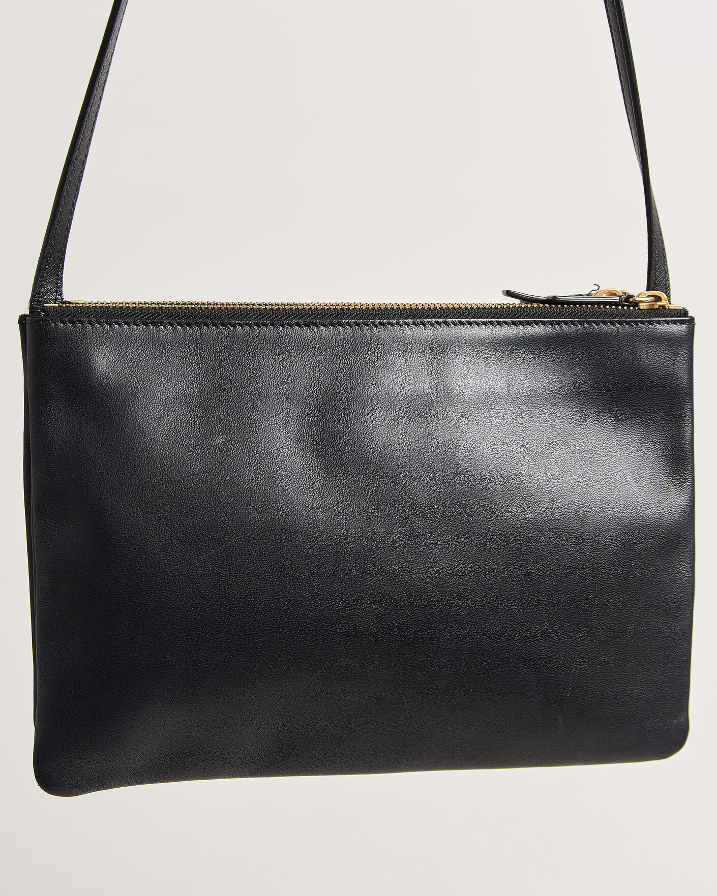 Herre | Pre-Owned & Vintage Bags | Celine Pre-Owned | Trio Bag Medium Leather Black