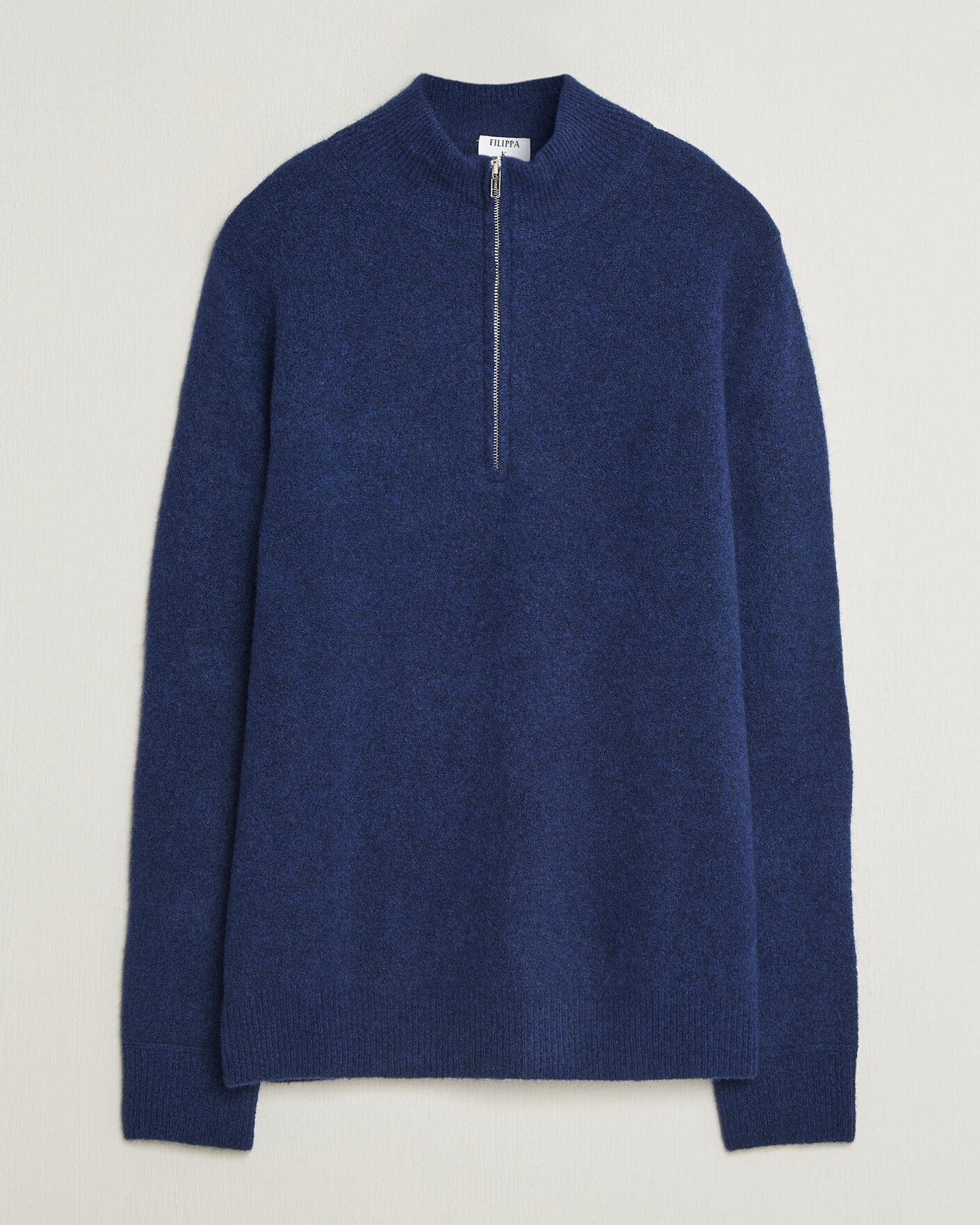 Herre | Trøjer | Filippa K | Andrew Yak Knitted Half Zip Deep Blue
