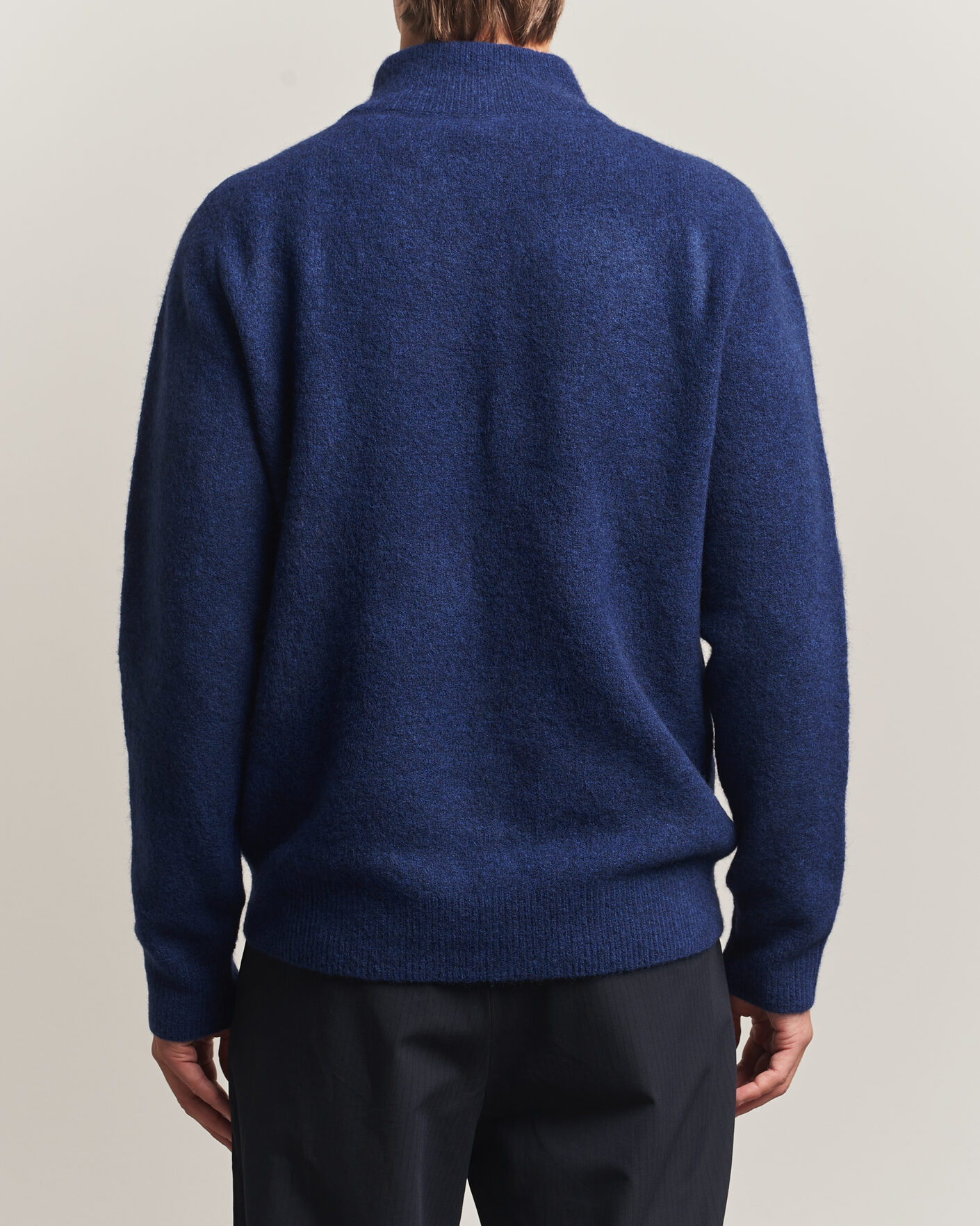 Herre | Trøjer | Filippa K | Andrew Yak Knitted Half Zip Deep Blue