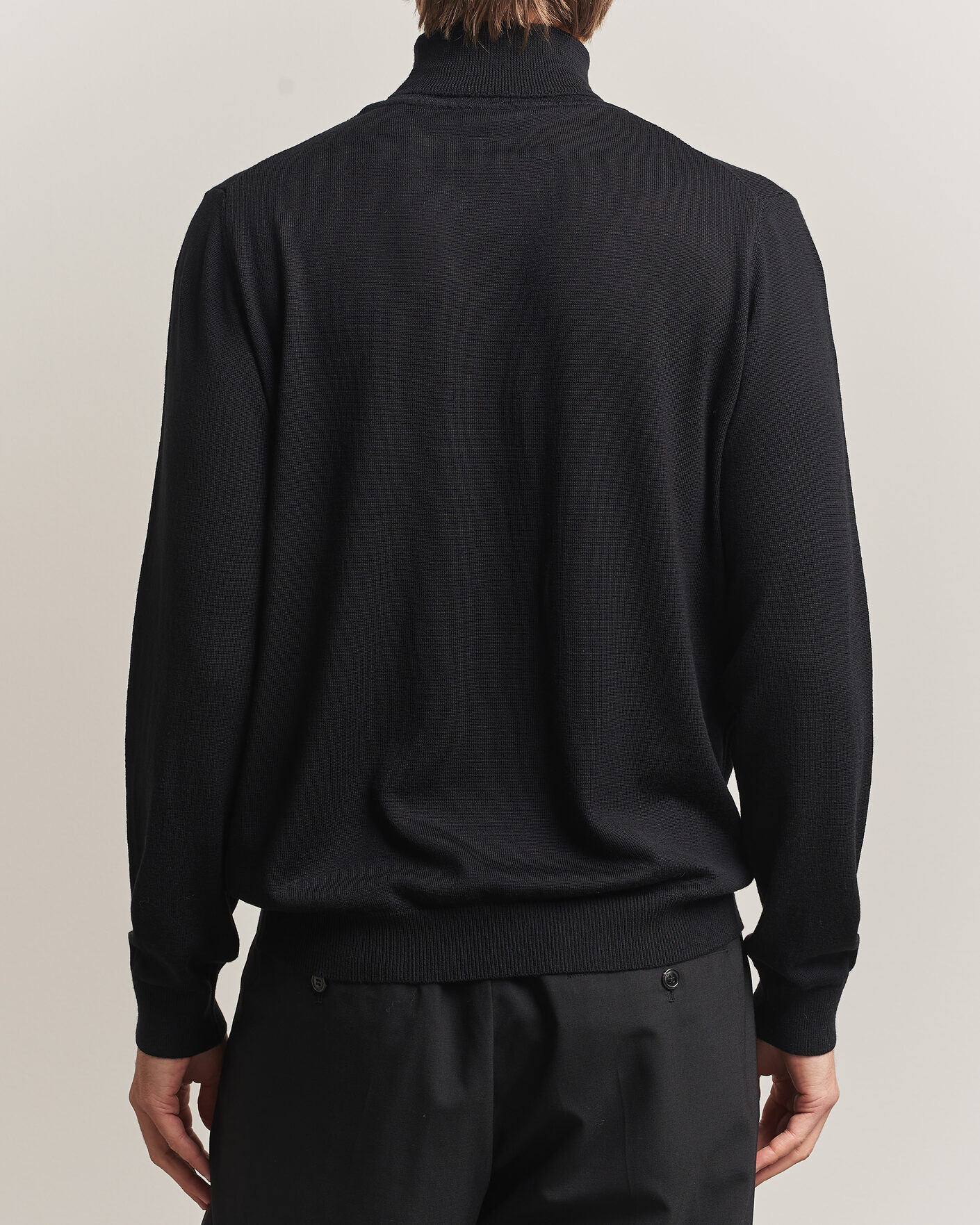 Herre | Trøjer | Filippa K | Merino Knitted Turtleneck Black