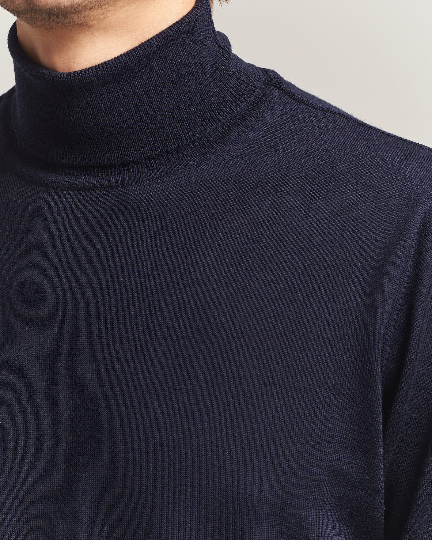 Herre | Trøjer | Filippa K | Merino Knitted Turtleneck Navy