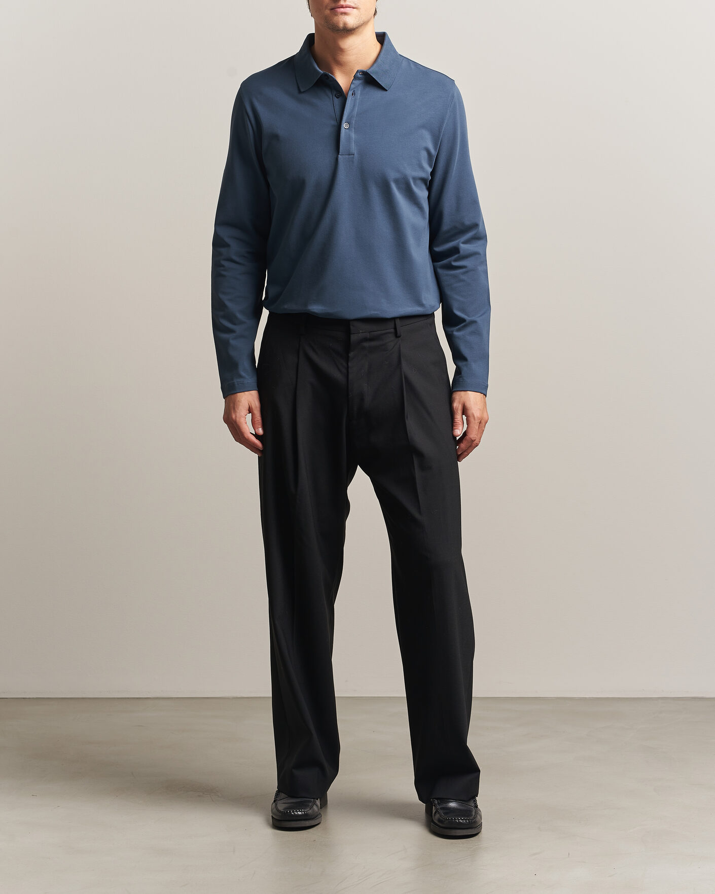 Herre | Polotrøjer | Filippa K | Luke Lycra Polo Shirt Stone Blue