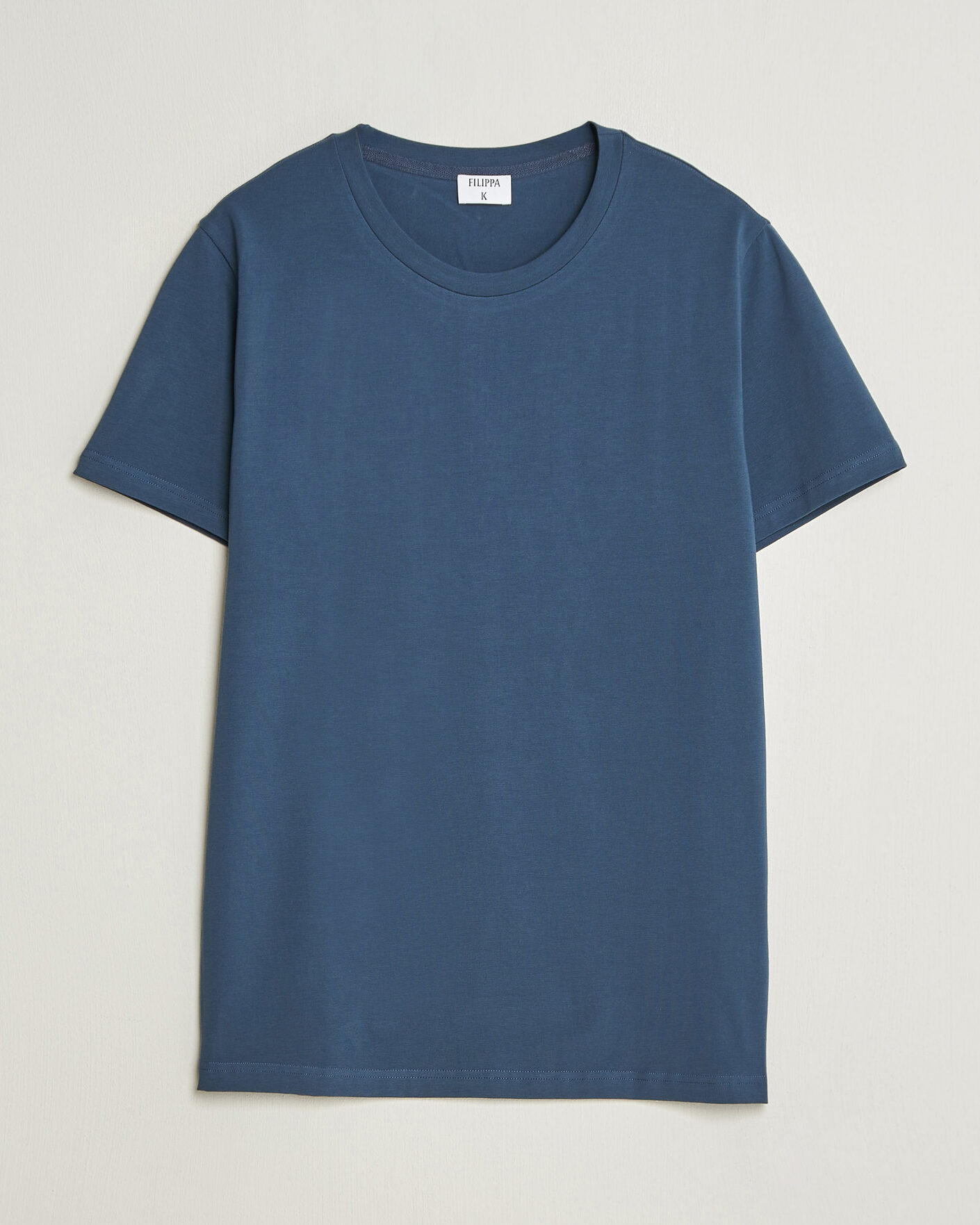 Herre | T-Shirts | Filippa K | Soft Lycra T-Shirt Stone Blue
