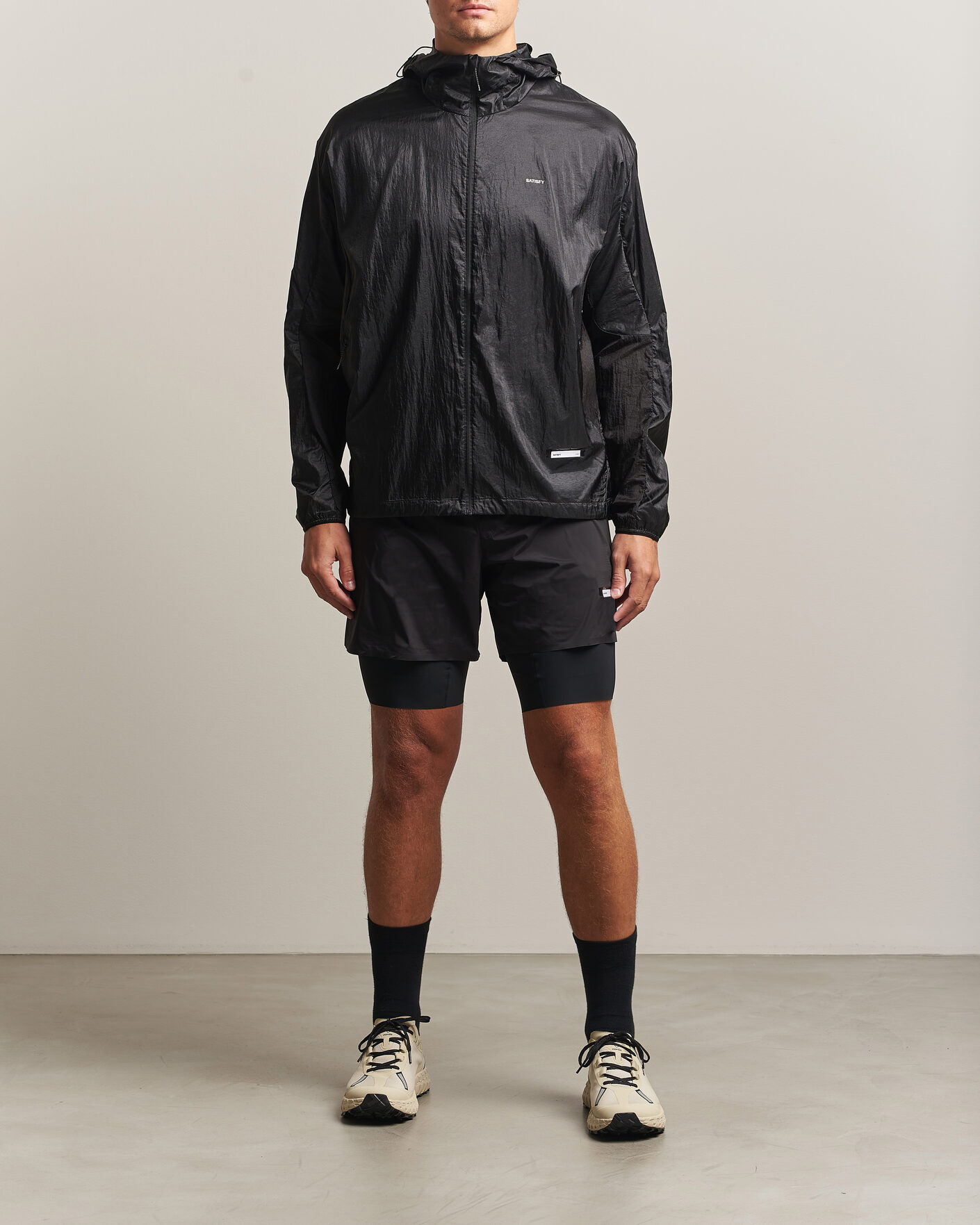 Herre | Jakker | Satisfy | Pertex Diamond Fuse Windbreaker Black