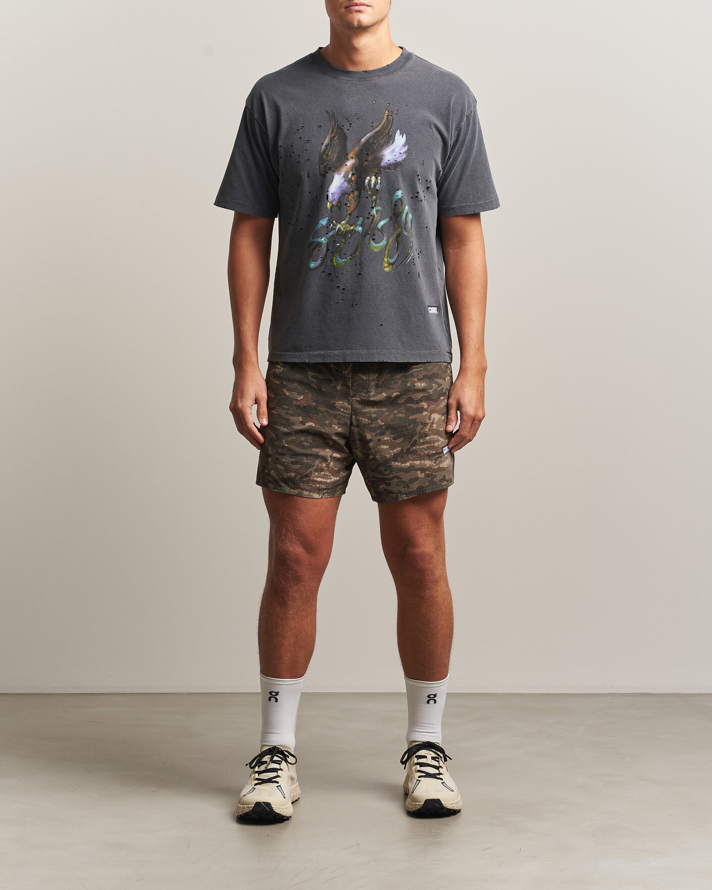 Herre | Shorts | Satisfy | Space-O 5 Inch Shorts Overland Trek Camo