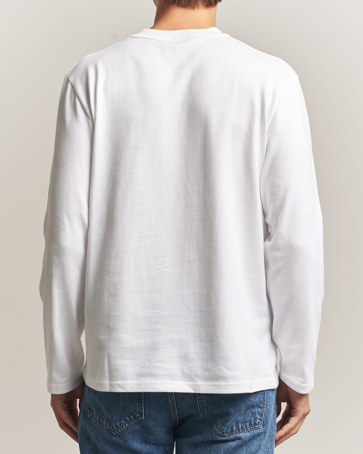 Herre | T-Shirts | Armor-lux | Heritage Long Sleeve Cotton T-Shirt White