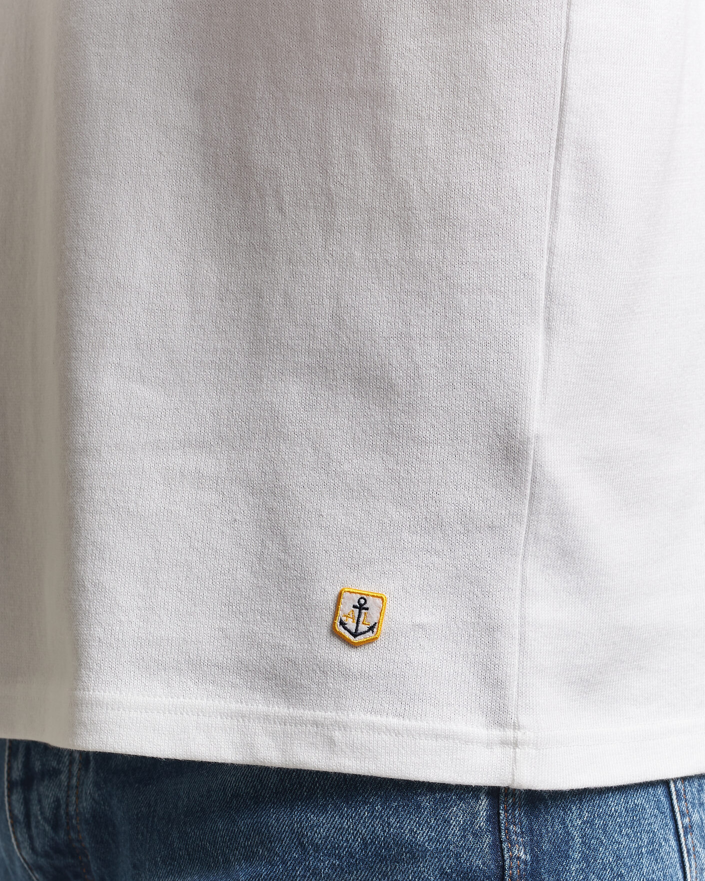 Herre | T-Shirts | Armor-lux | Heritage Long Sleeve Cotton T-Shirt White