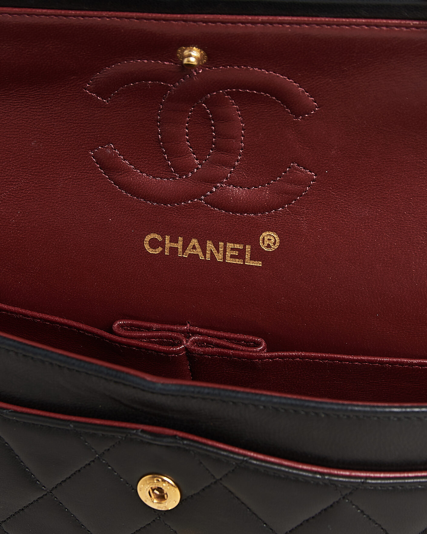 Herre | Pre-Owned & Vintage Bags | Chanel Pre-Owned | Classic Small Double Flap Bag Lambskin Black