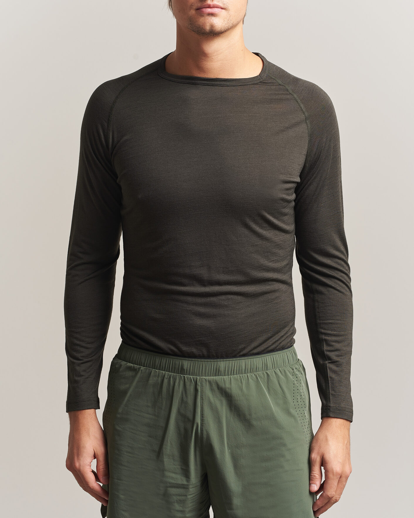 Herre | Trøjer | SOAR Running | LS Merino/Silk Base Layer Forest