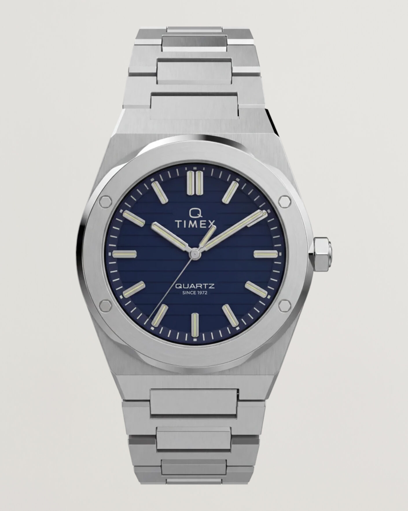 Herre | Timex Q Marbella Quartz Stainless Steel 40,5mm Blue Dial | Timex | Q Marbella Quartz Stainless Steel 40,5mm Blue Dial