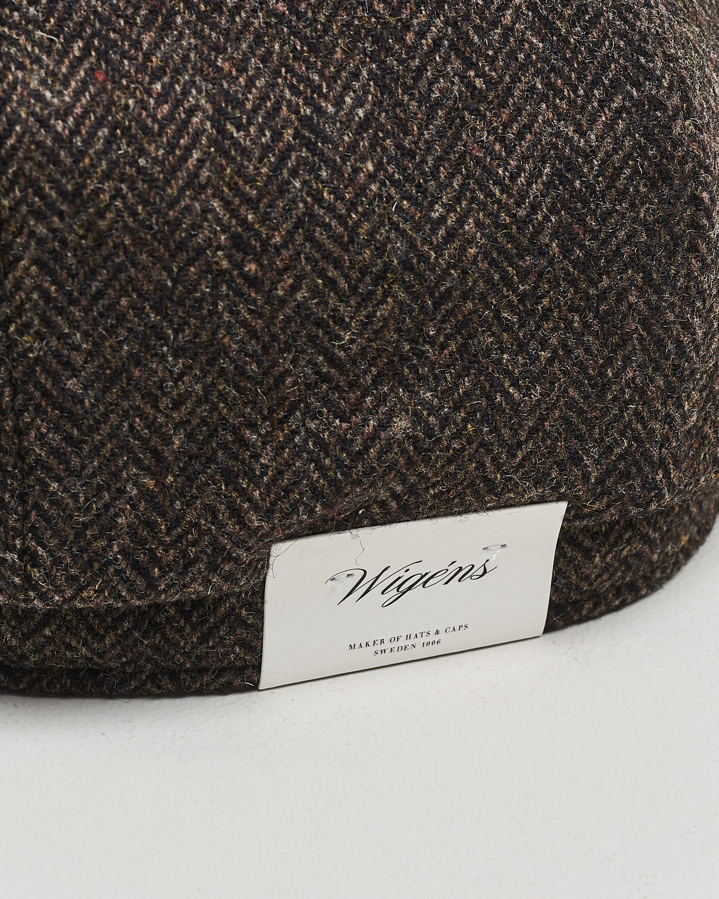 Herre | Hatte & kasketter | Wigéns | Newsboy Classic Shetland Wool Cap Dark Brown