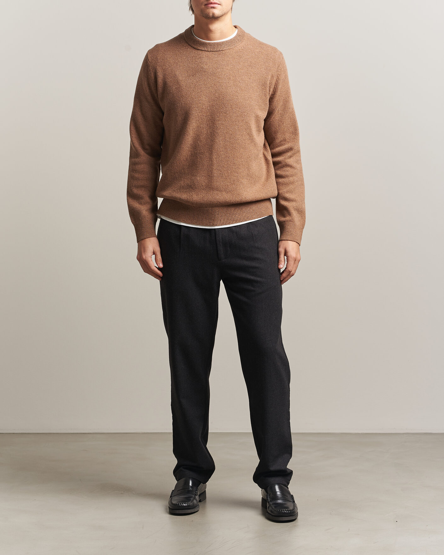Herre | Trøjer | Samsøe Samsøe | Isak Knitted Crew Neck Lead Gray