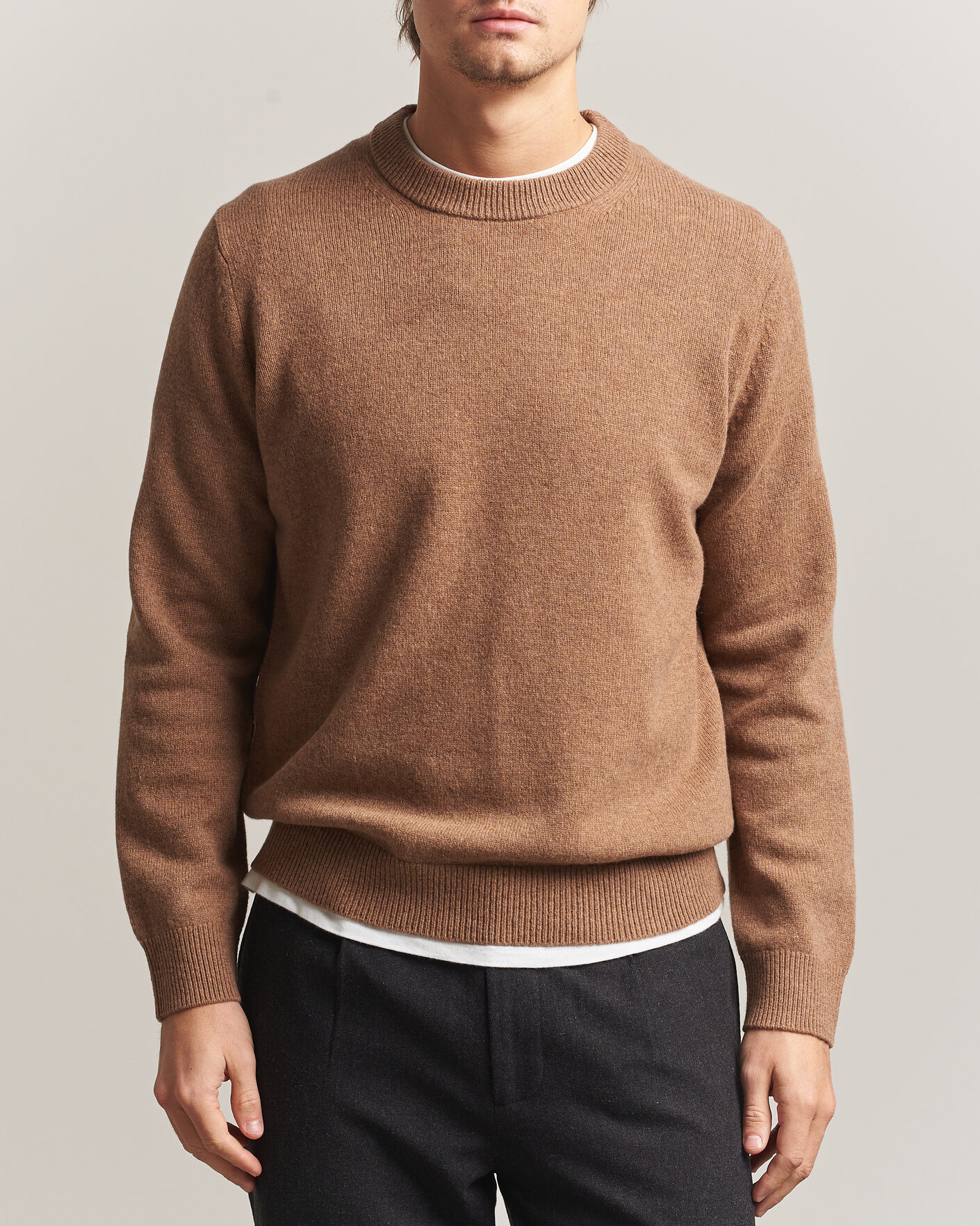 Herre | Trøjer | Samsøe Samsøe | Isak Knitted Crew Neck Lead Gray