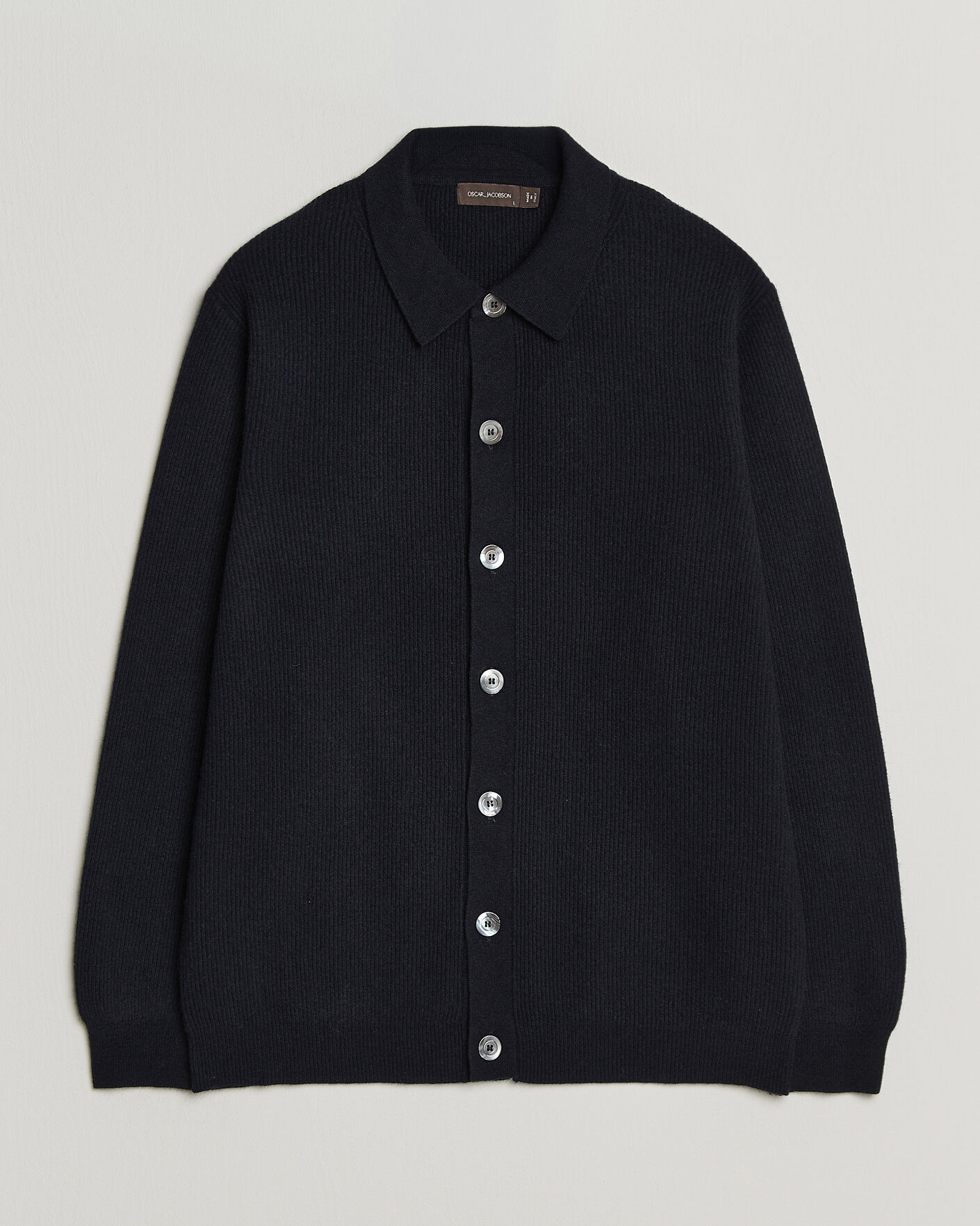 Herre | Trøjer | Oscar Jacobson | Federico Wool/Cashmere Cardigan Navy