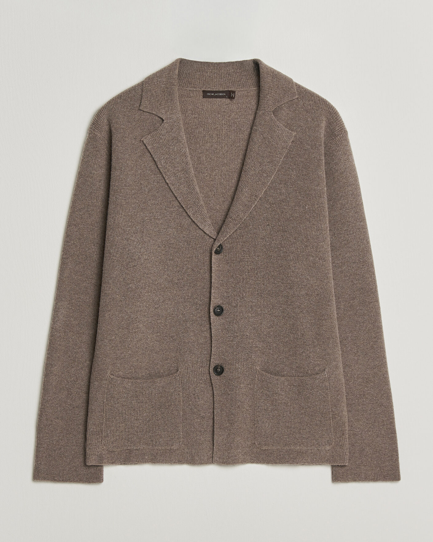 Herre | Blazere & jakker | Oscar Jacobson | Antonio Knitted Blazer Taupe